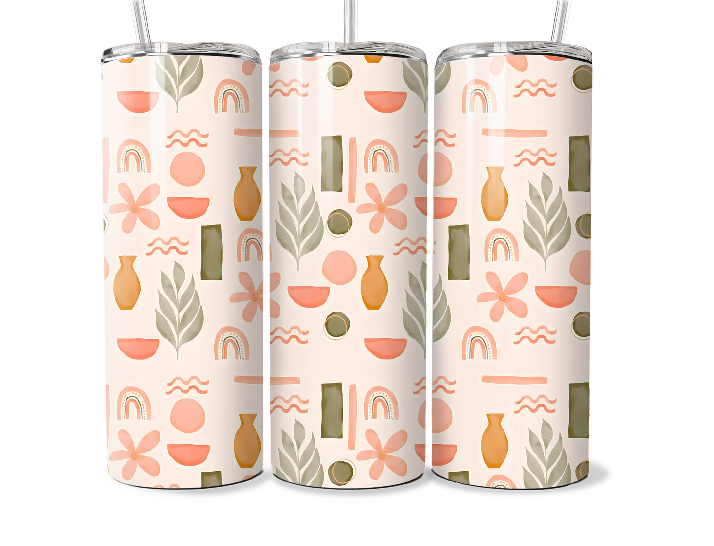 20 oz Metal Tumbler Boho design, sublimation,