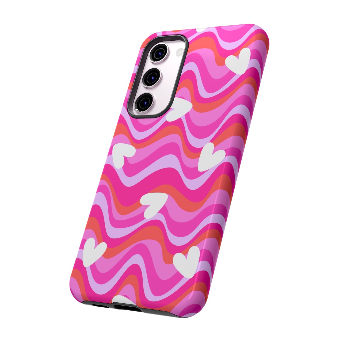 Colorful Heart Pattern Phone Case - Tough Cases