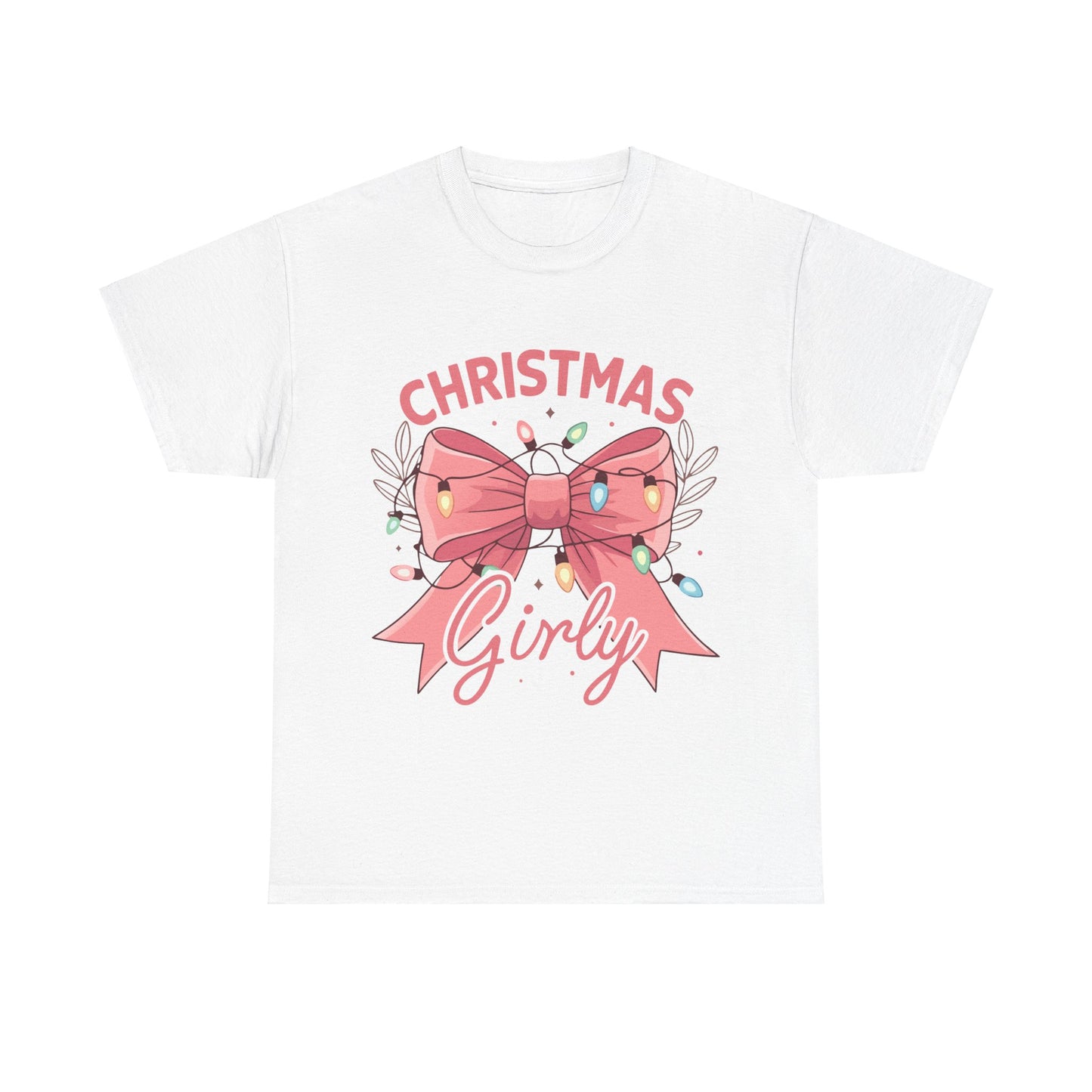 Cute Christmas Bow Unisex Heavy Cotton Tee