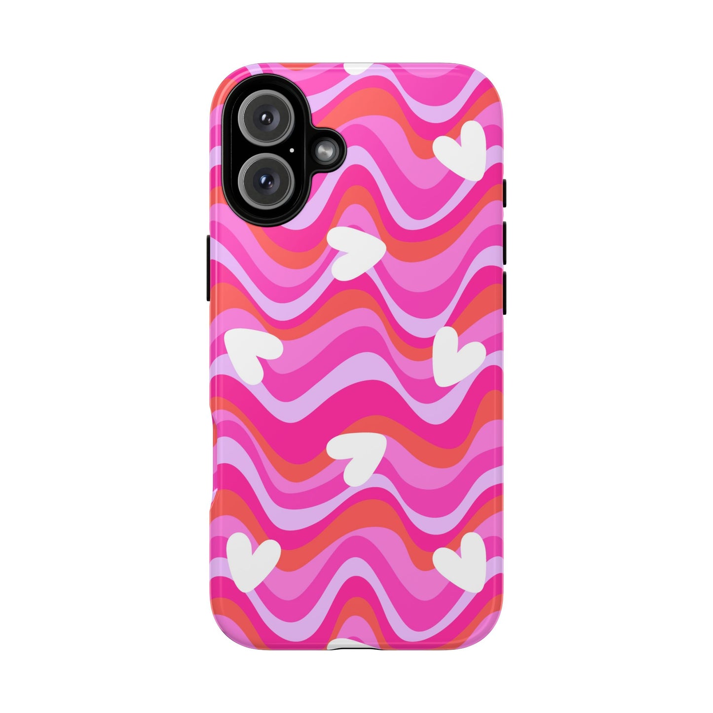 Colorful Heart Pattern Phone Case - Tough Cases