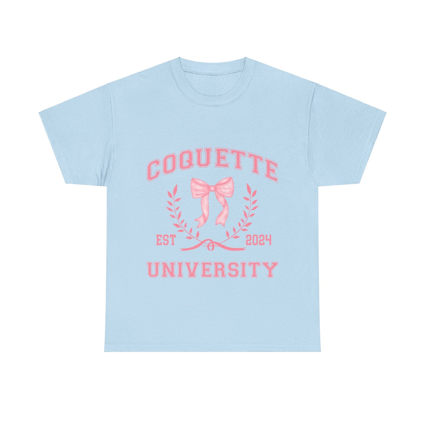 Coquette University Heavy Cotton Tee - Stylish College Shirt for Students