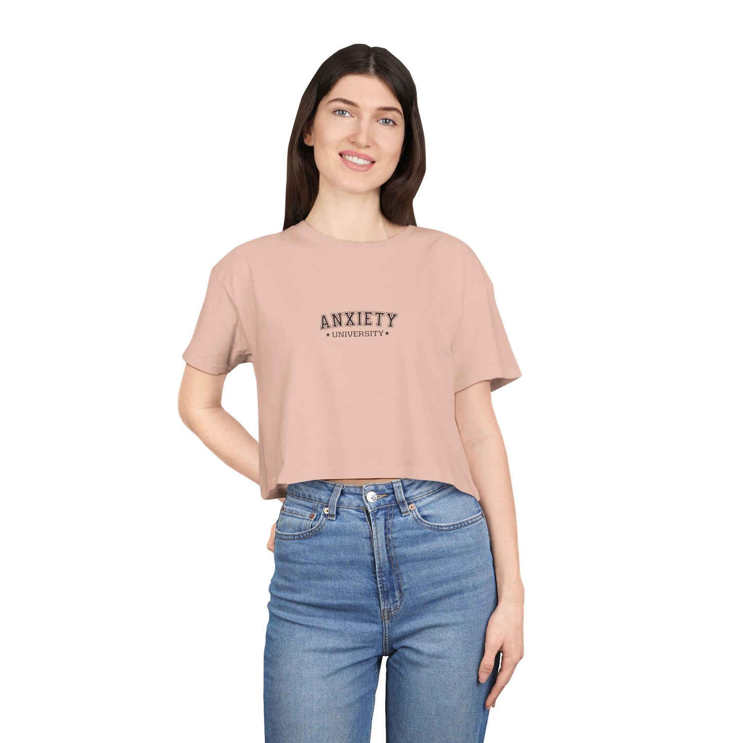 Anxiety University Women's Crop Tee - Soft Comfort for Everyday Wear