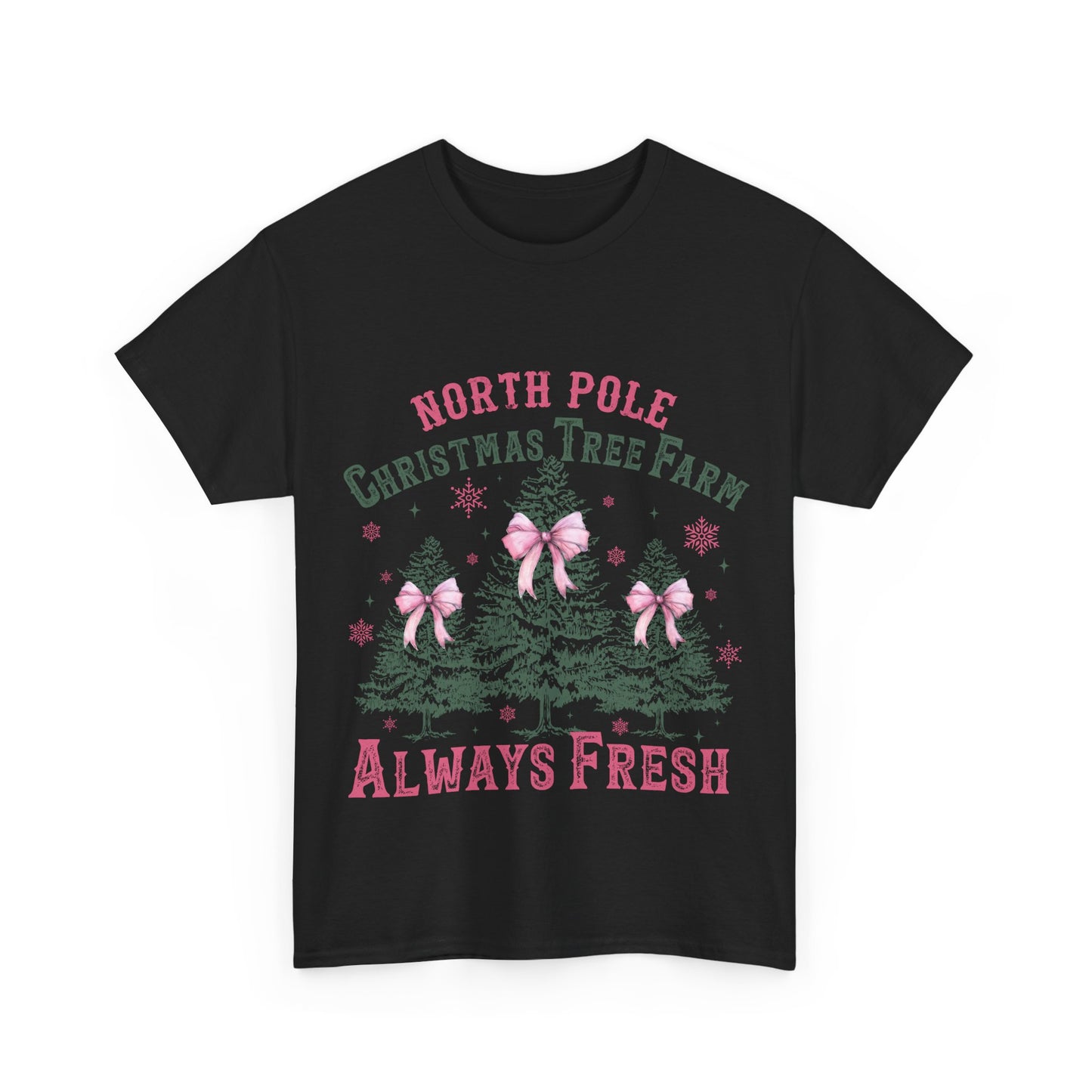 North Pole Christmas Tree Farm Unisex Heavy Cotton Tee – Always Fresh Holiday Shirt