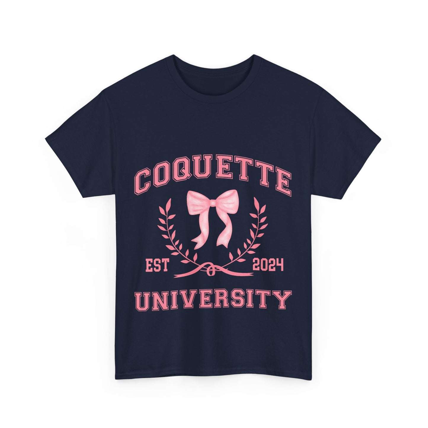 Coquette University Heavy Cotton Tee - Stylish College Shirt for Students