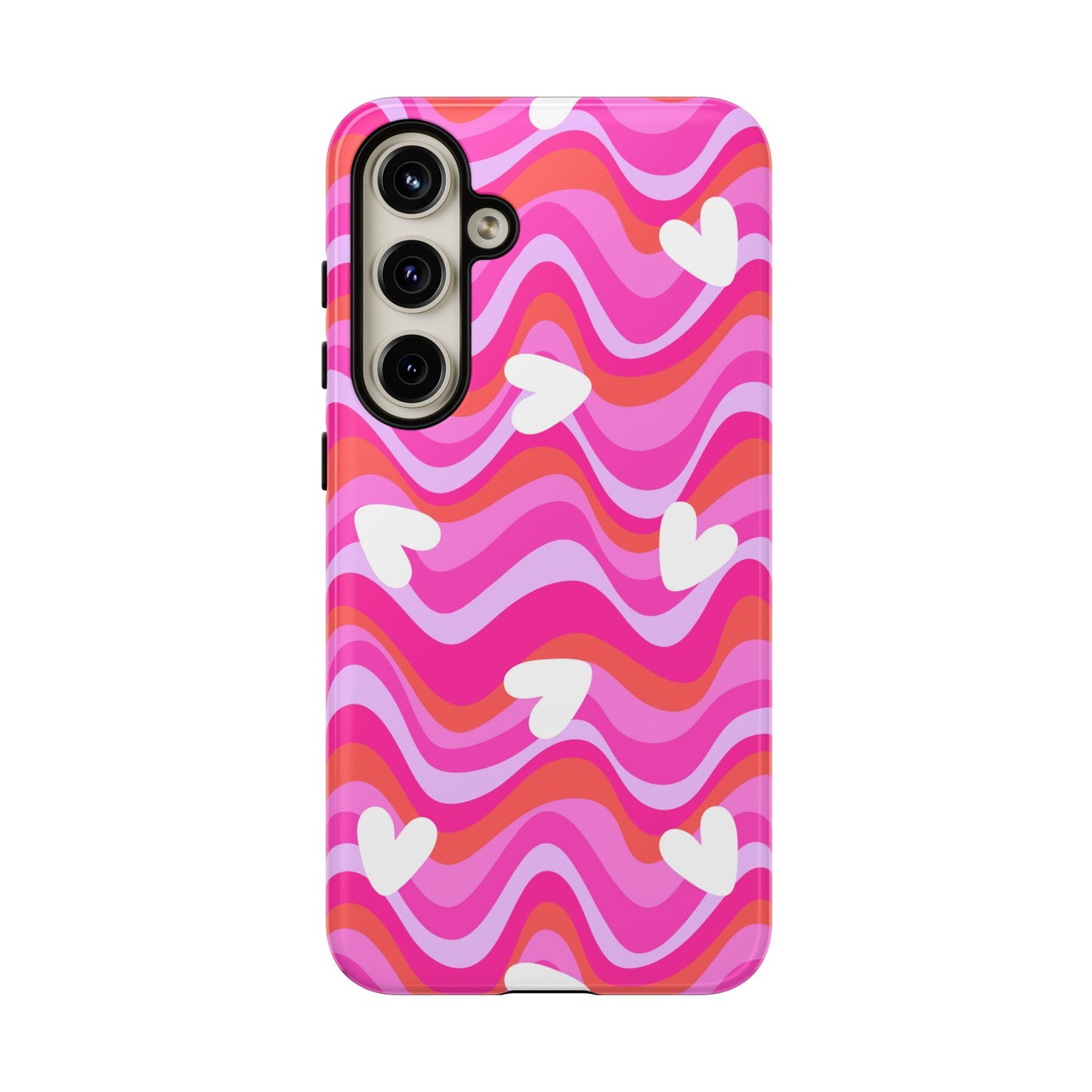 Colorful Heart Pattern Phone Case - Tough Cases