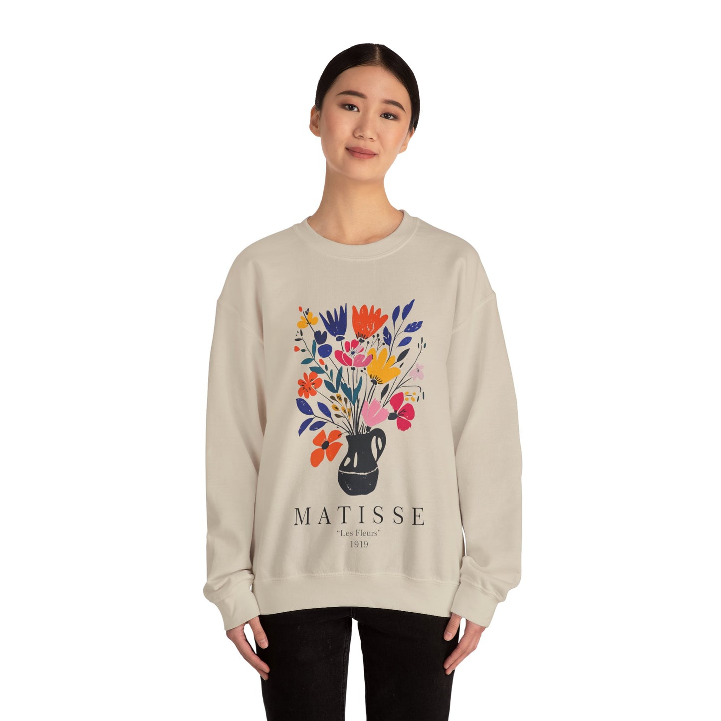 Artistic Floral Sweatshirt – Unisex Heavy Blend™ Crewneck