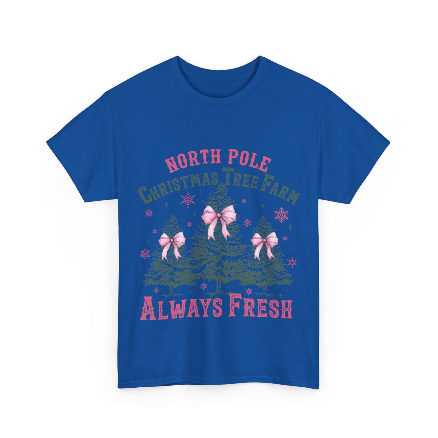 North Pole Christmas Tree Farm Unisex Heavy Cotton Tee – Always Fresh Holiday Shirt