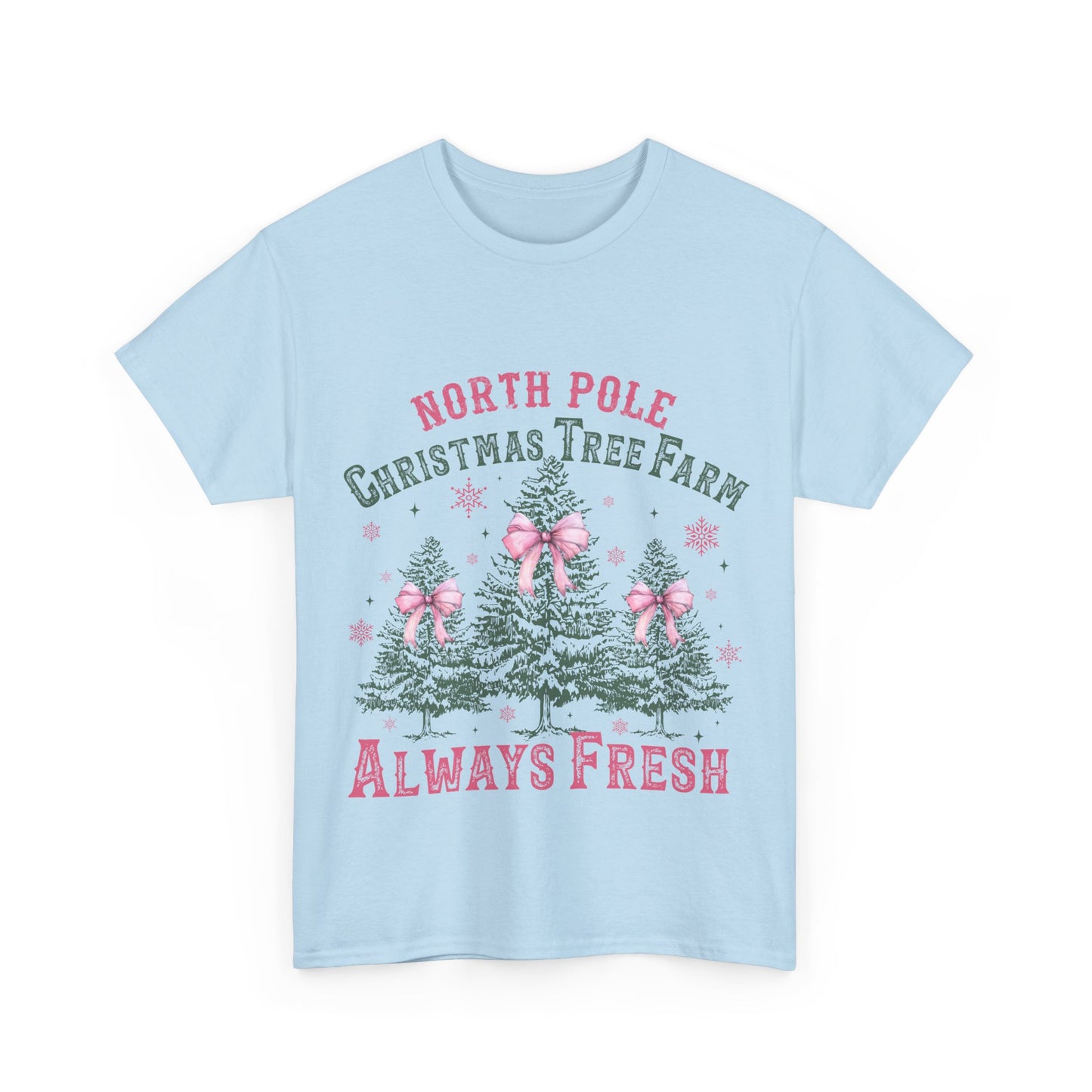 North Pole Christmas Tree Farm Unisex Heavy Cotton Tee – Always Fresh Holiday Shirt