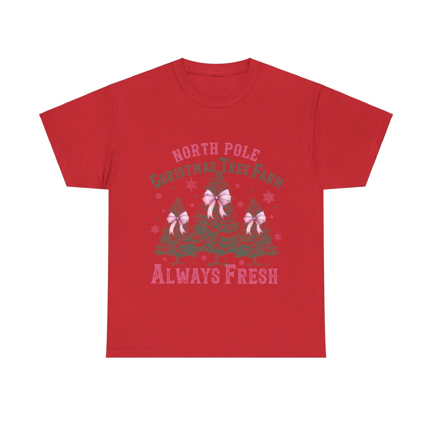 North Pole Christmas Tree Farm Unisex Heavy Cotton Tee – Always Fresh Holiday Shirt