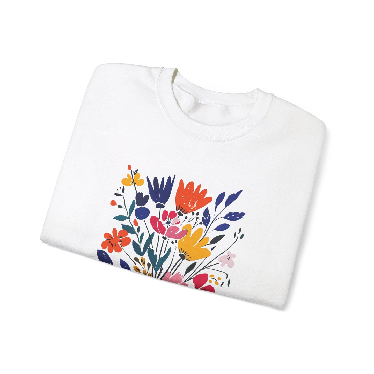 Artistic Floral Sweatshirt – Unisex Heavy Blend™ Crewneck