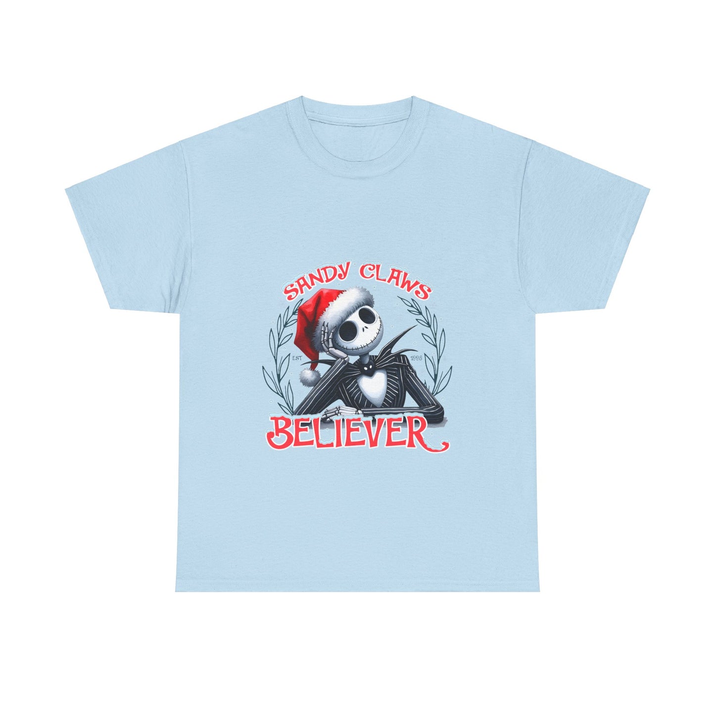 Unisex Heavy Cotton Tee - Sandy Claws Believer Holiday T-Shirt