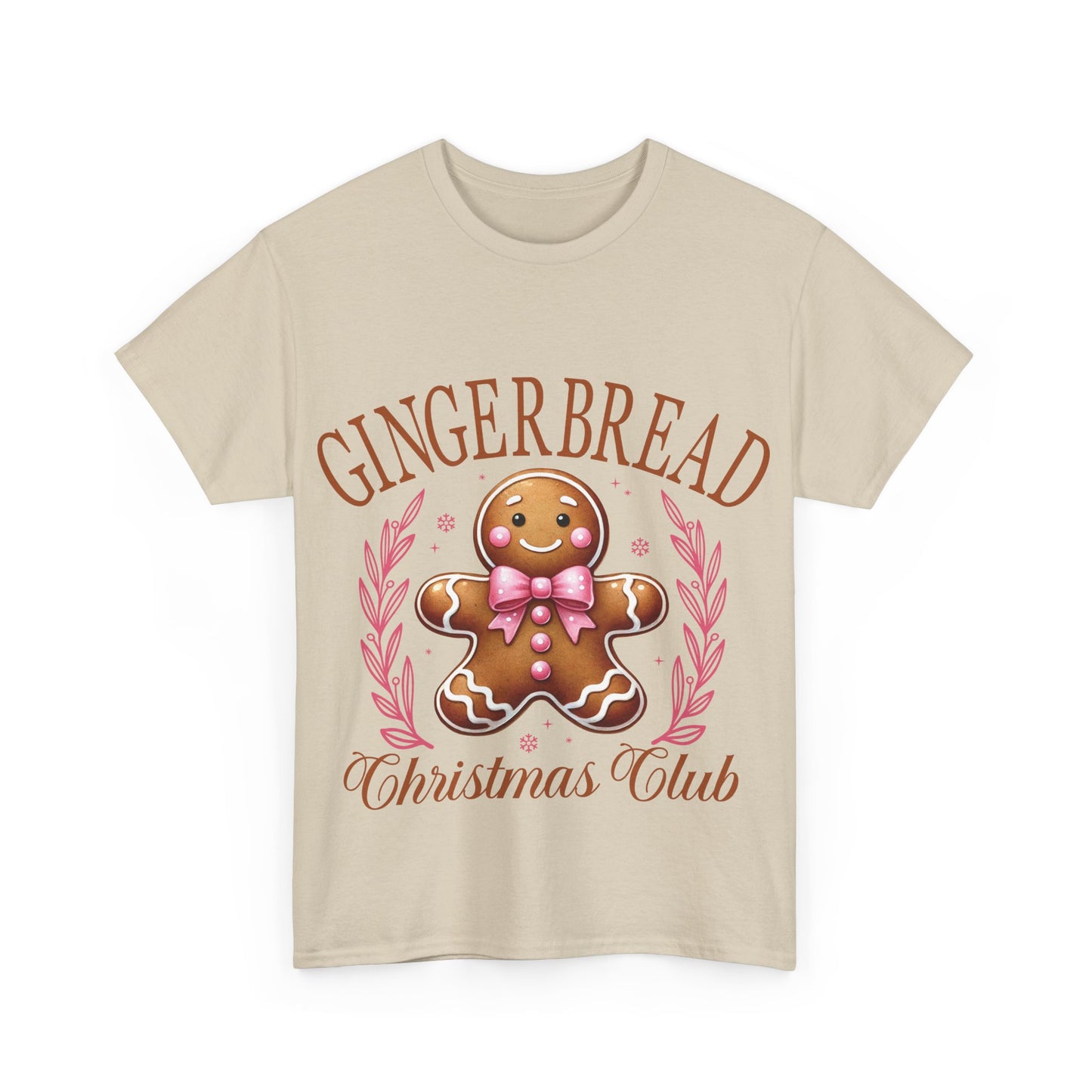 Gingerbread Club Unisex Heavy Cotton Tee – Perfect for Holiday Cheer!