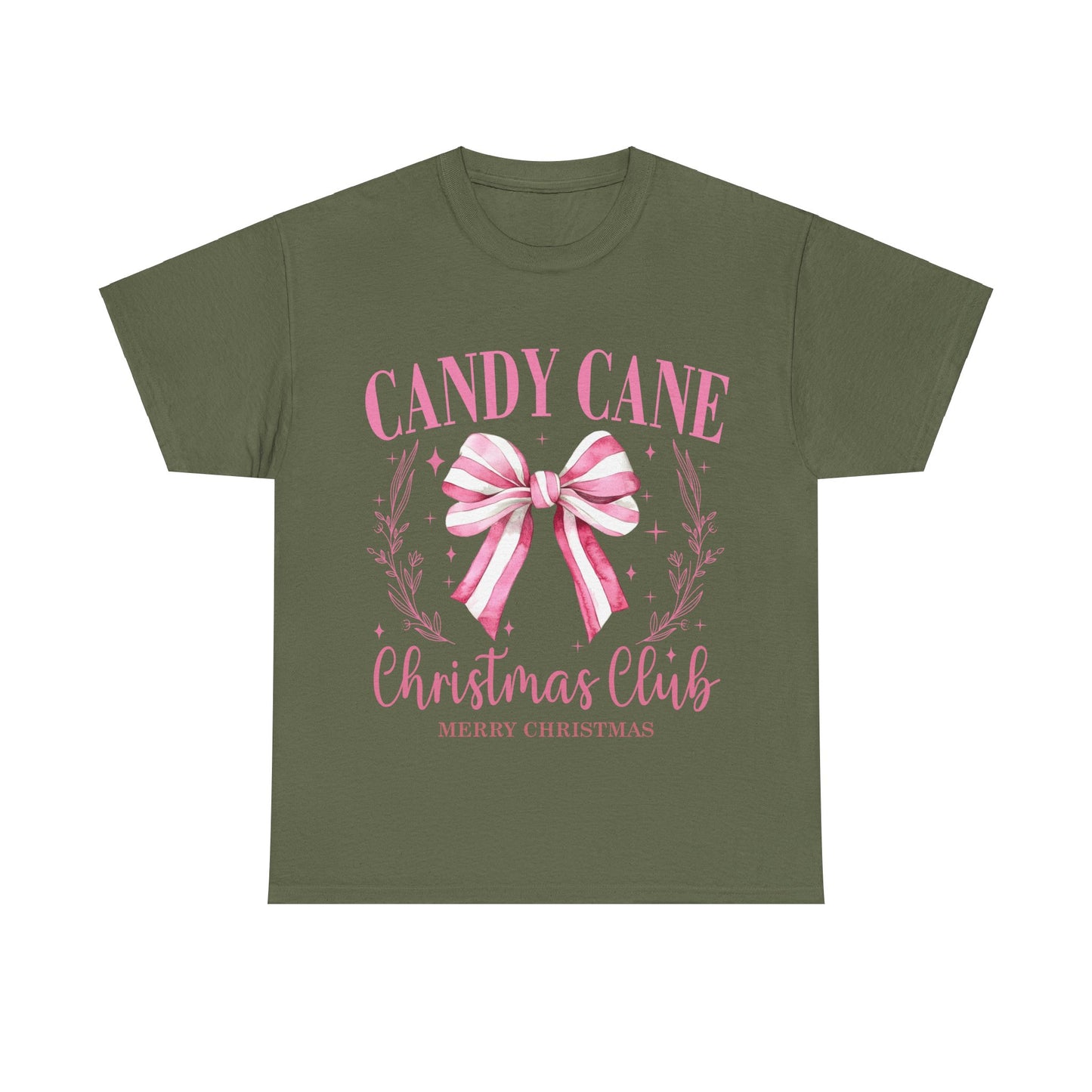 Unisex Heavy Cotton Tee - Candy Cane Christmas Club Shirt