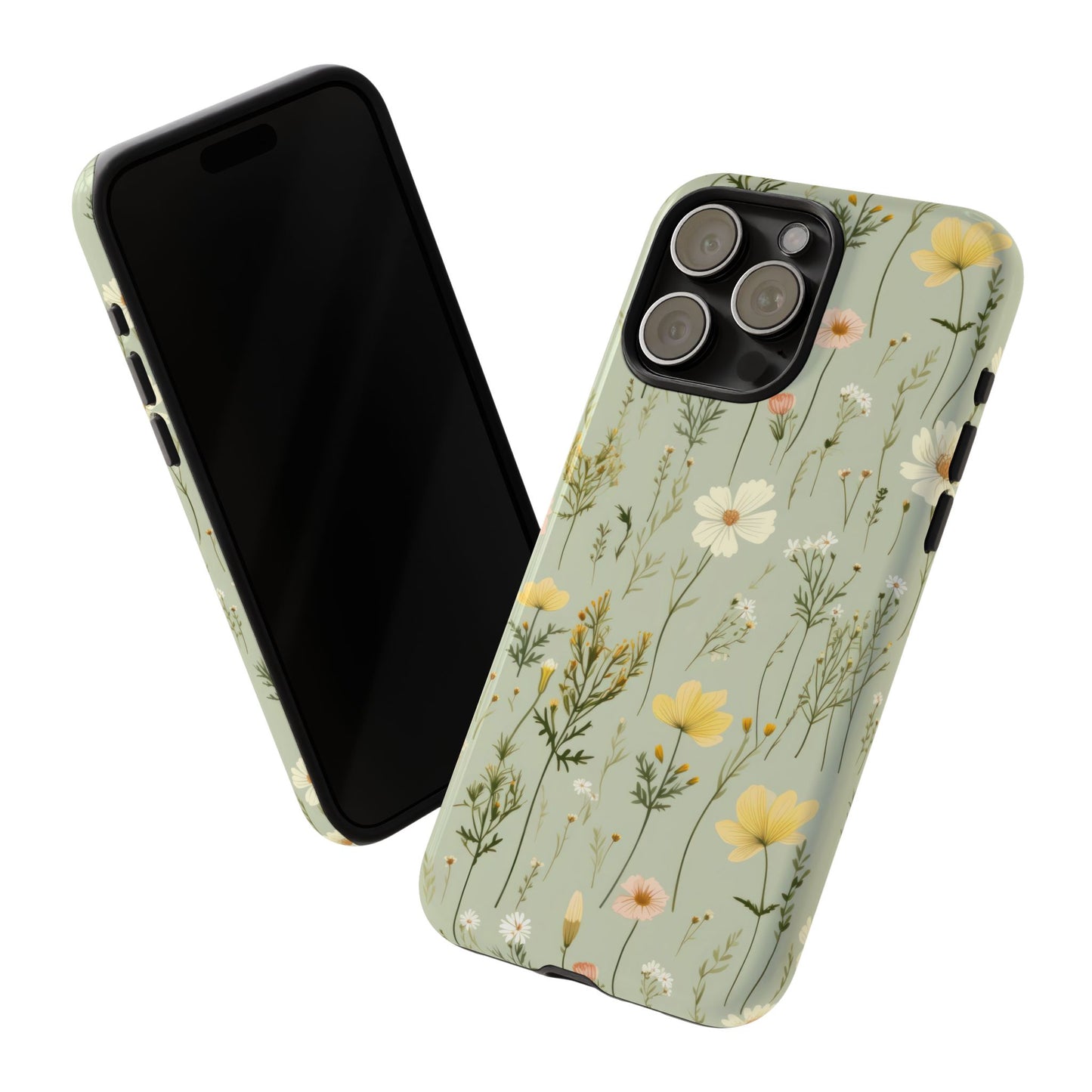 Floral Tough Phone Case - Stylish and Durable for Nature Lovers