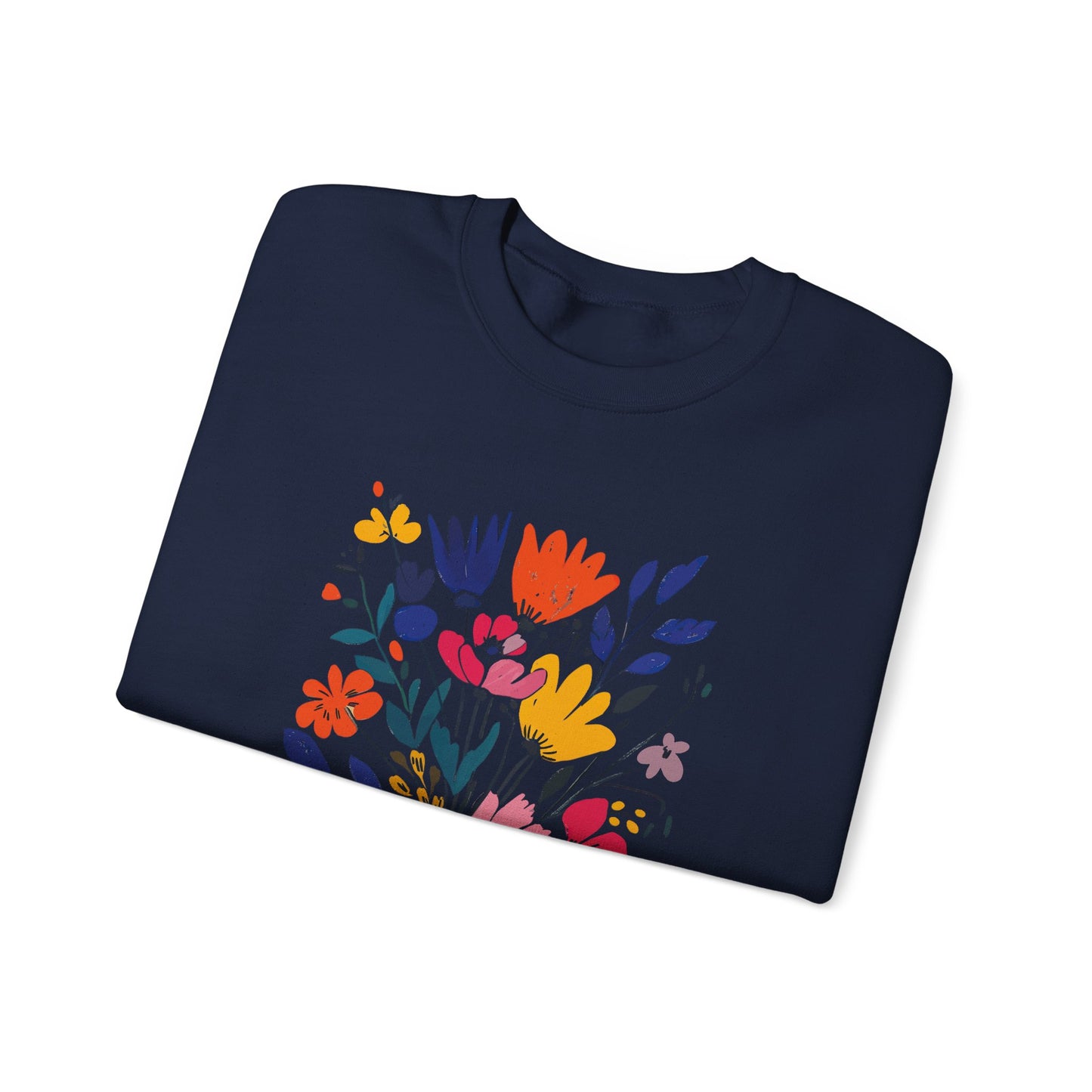 Artistic Floral Sweatshirt – Unisex Heavy Blend™ Crewneck