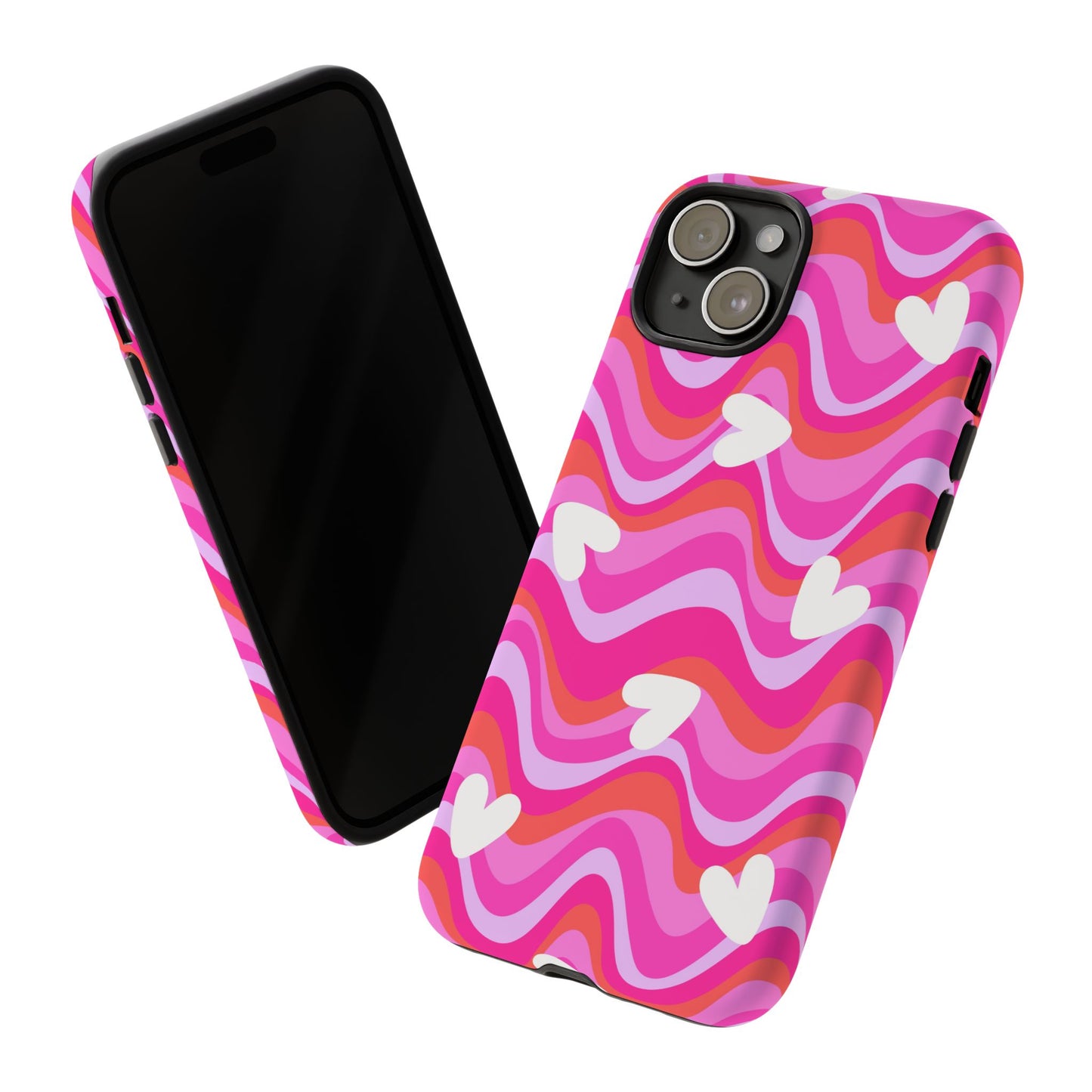 Colorful Heart Pattern Phone Case - Tough Cases