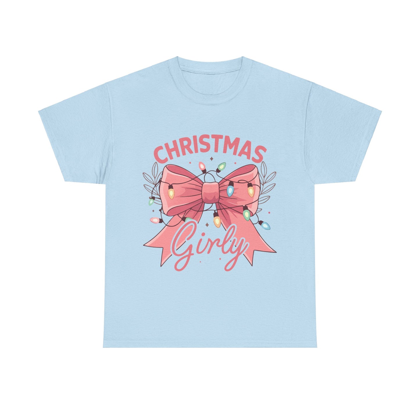 Cute Christmas Bow Unisex Heavy Cotton Tee