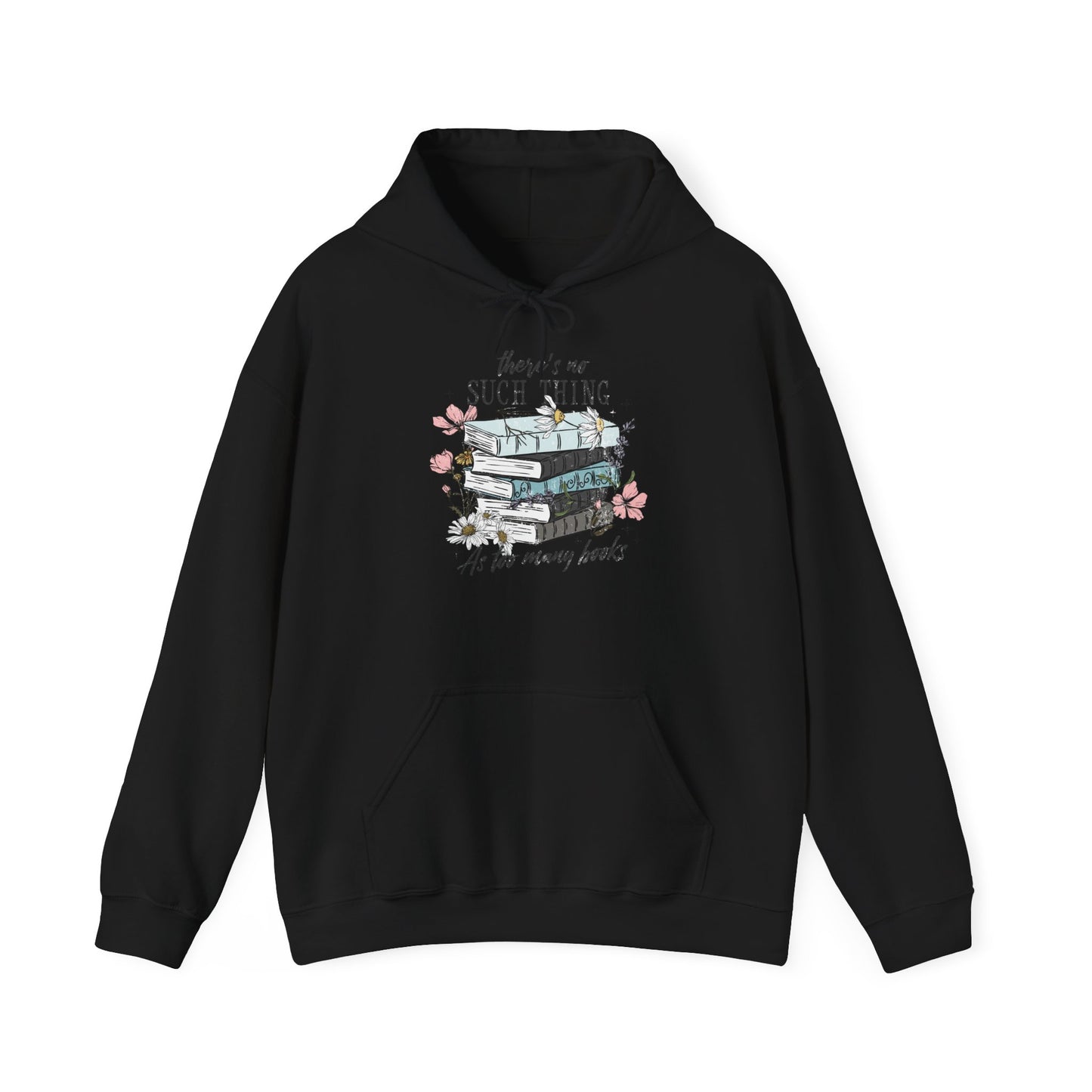 Cozy Book Lover's Hoodie - Unisex Heavy Blend Sweatshirt with Floral Book Design