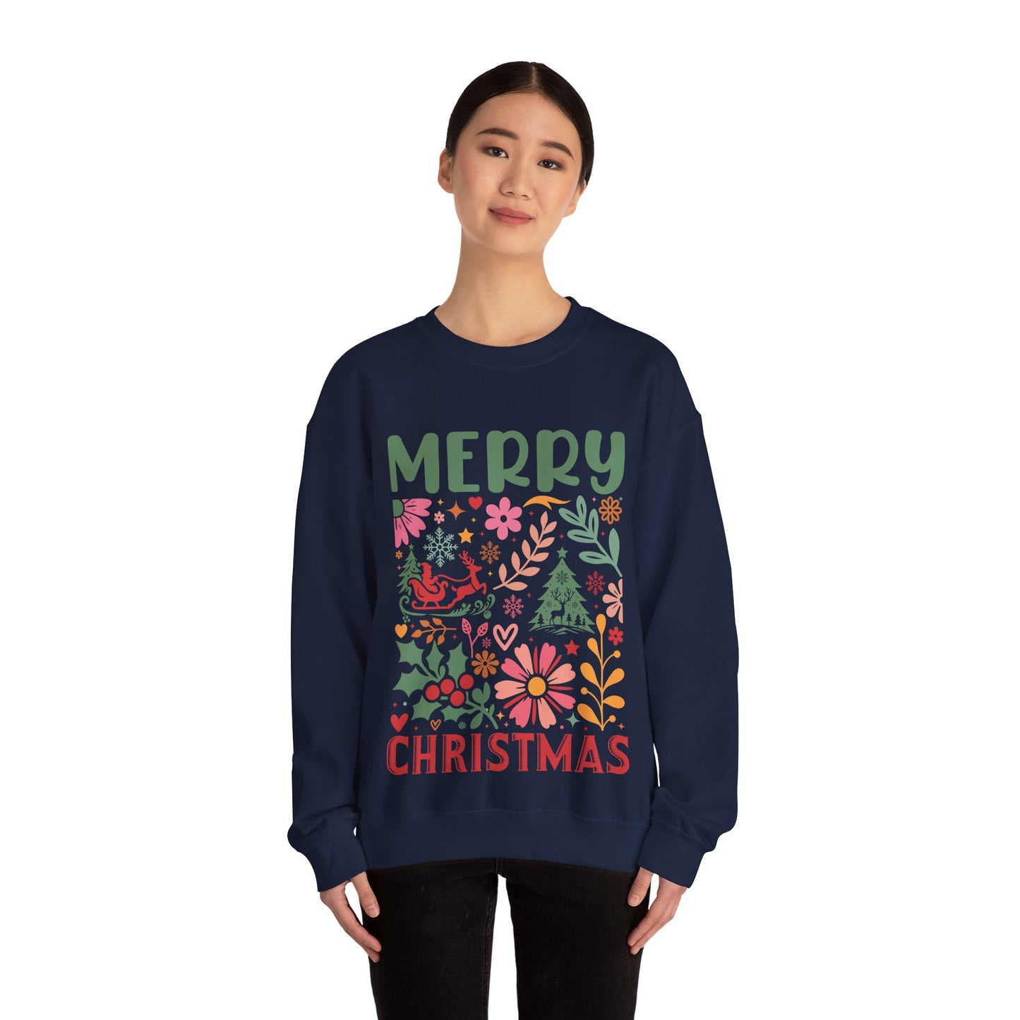 Merry Christmas Unisex Crewneck Sweatshirt - Festive Holiday Apparel