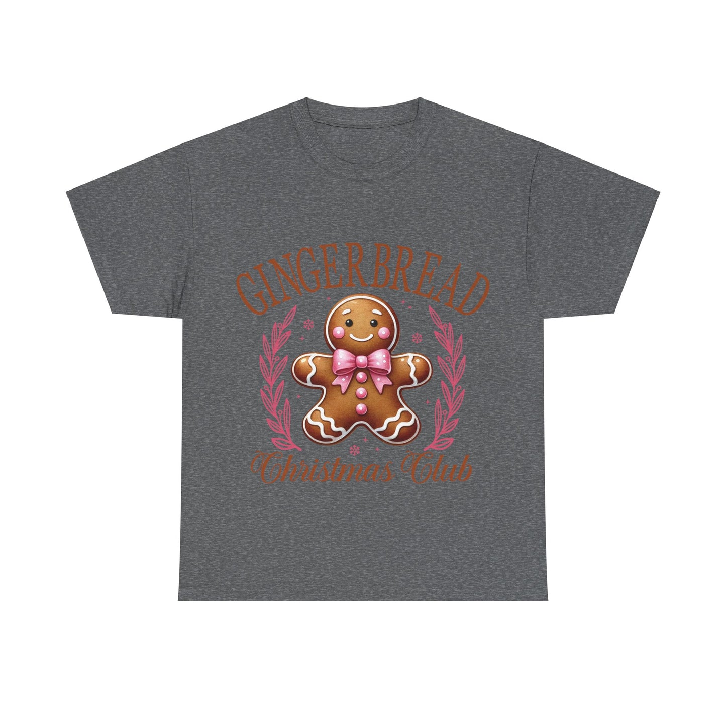 Gingerbread Club Unisex Heavy Cotton Tee – Perfect for Holiday Cheer!