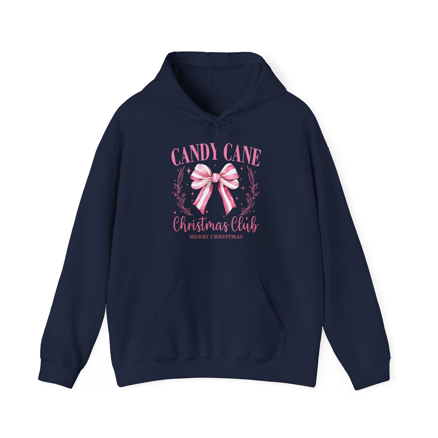 Candy Cane Christmas Club Hoodie | Unisex Heavy Blend Sweatshirt for Holiday Cheer