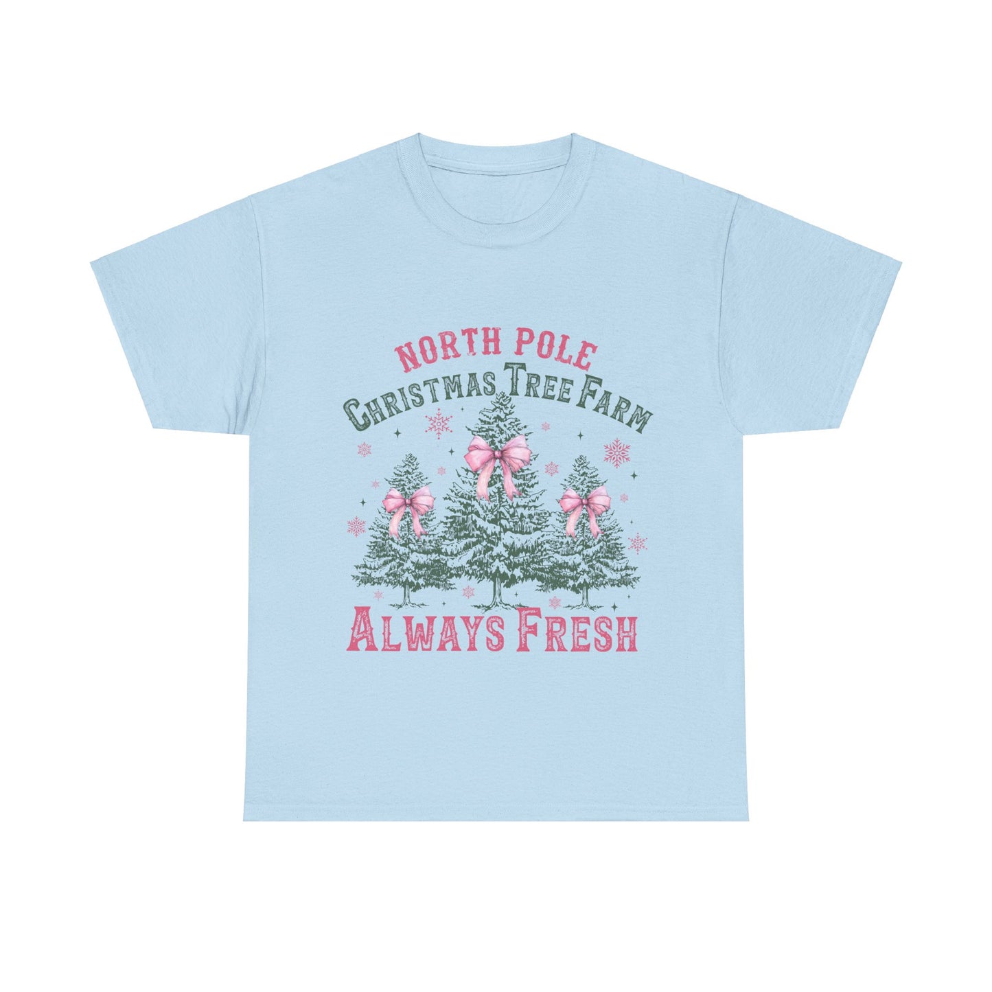 North Pole Christmas Tree Farm Unisex Heavy Cotton Tee – Always Fresh Holiday Shirt