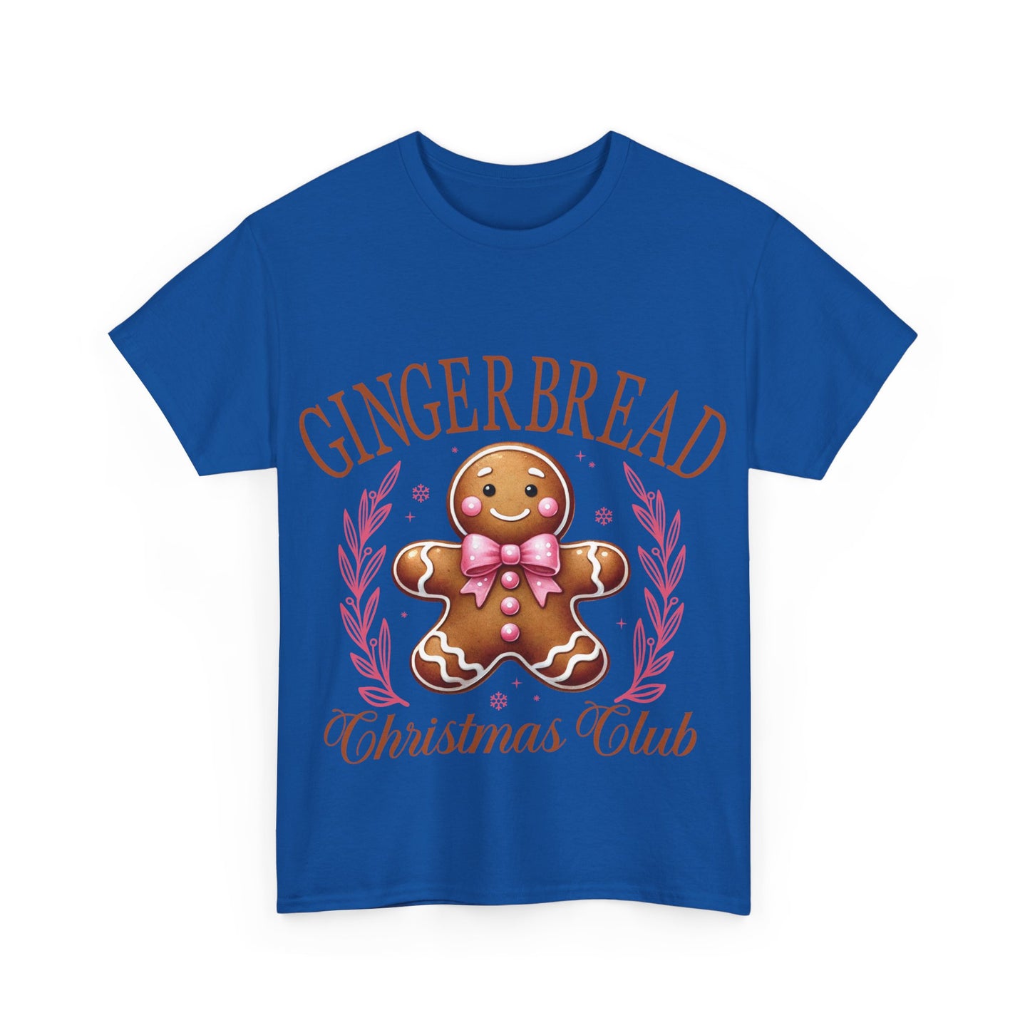 Gingerbread Club Unisex Heavy Cotton Tee – Perfect for Holiday Cheer!