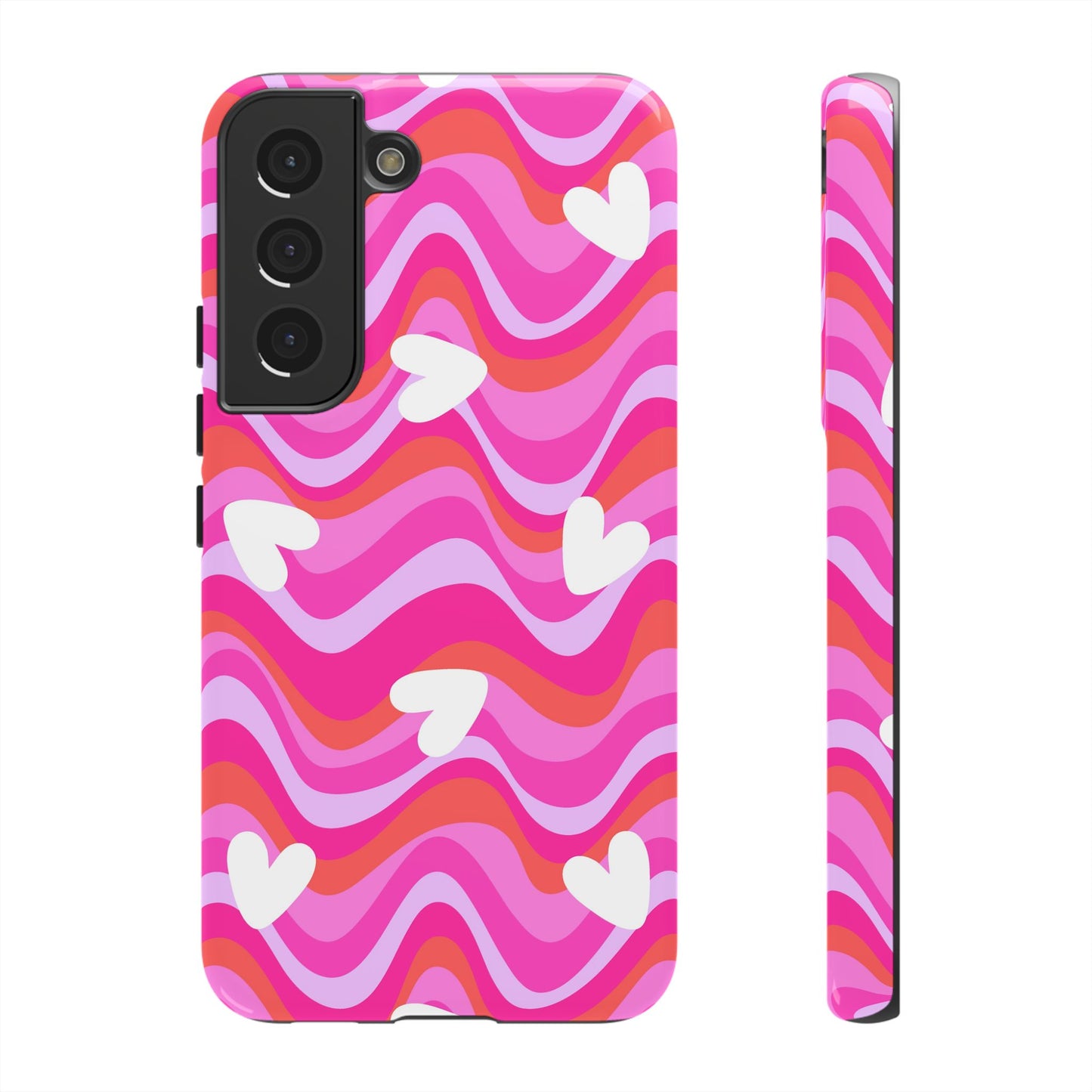 Colorful Heart Pattern Phone Case - Tough Cases