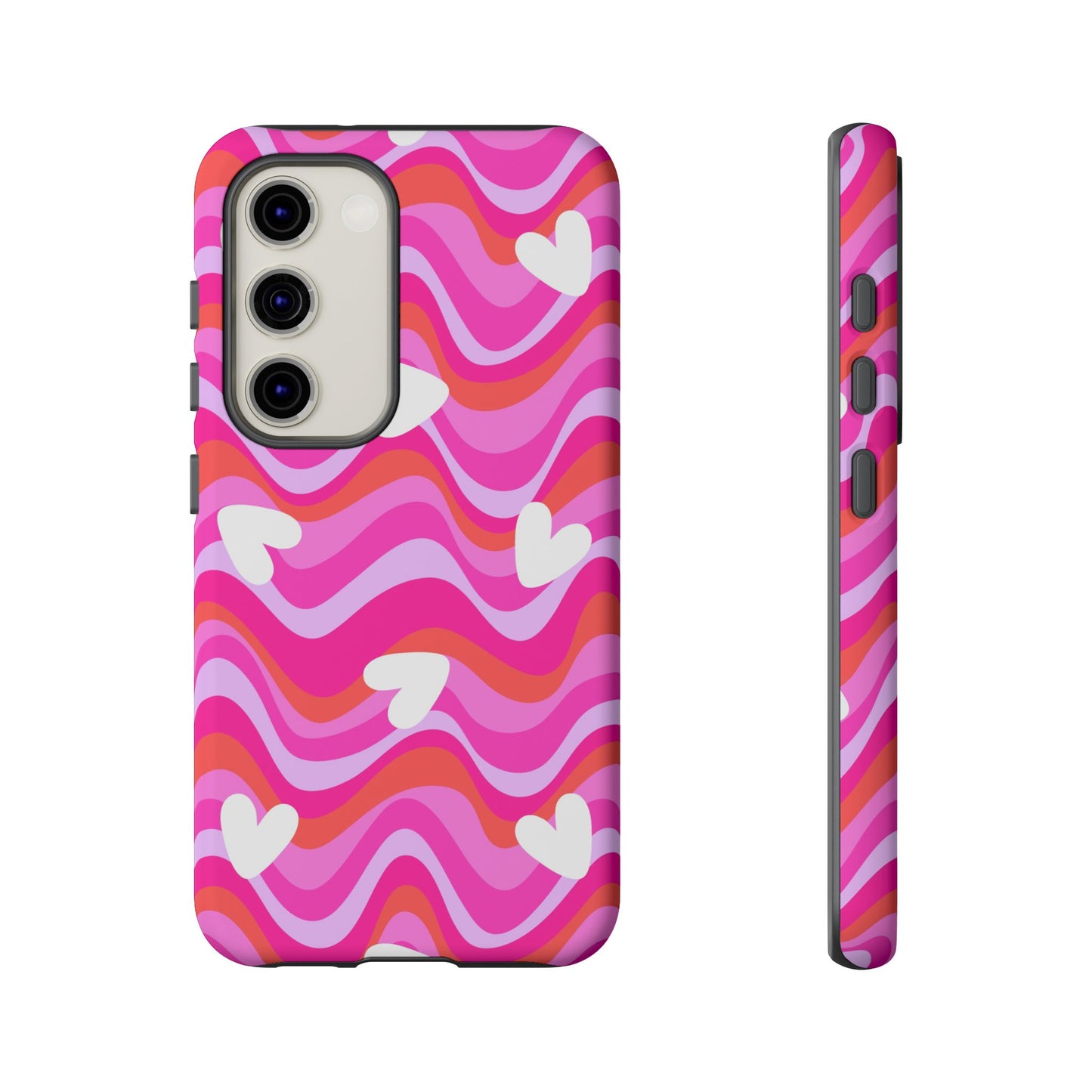 Colorful Heart Pattern Phone Case - Tough Cases