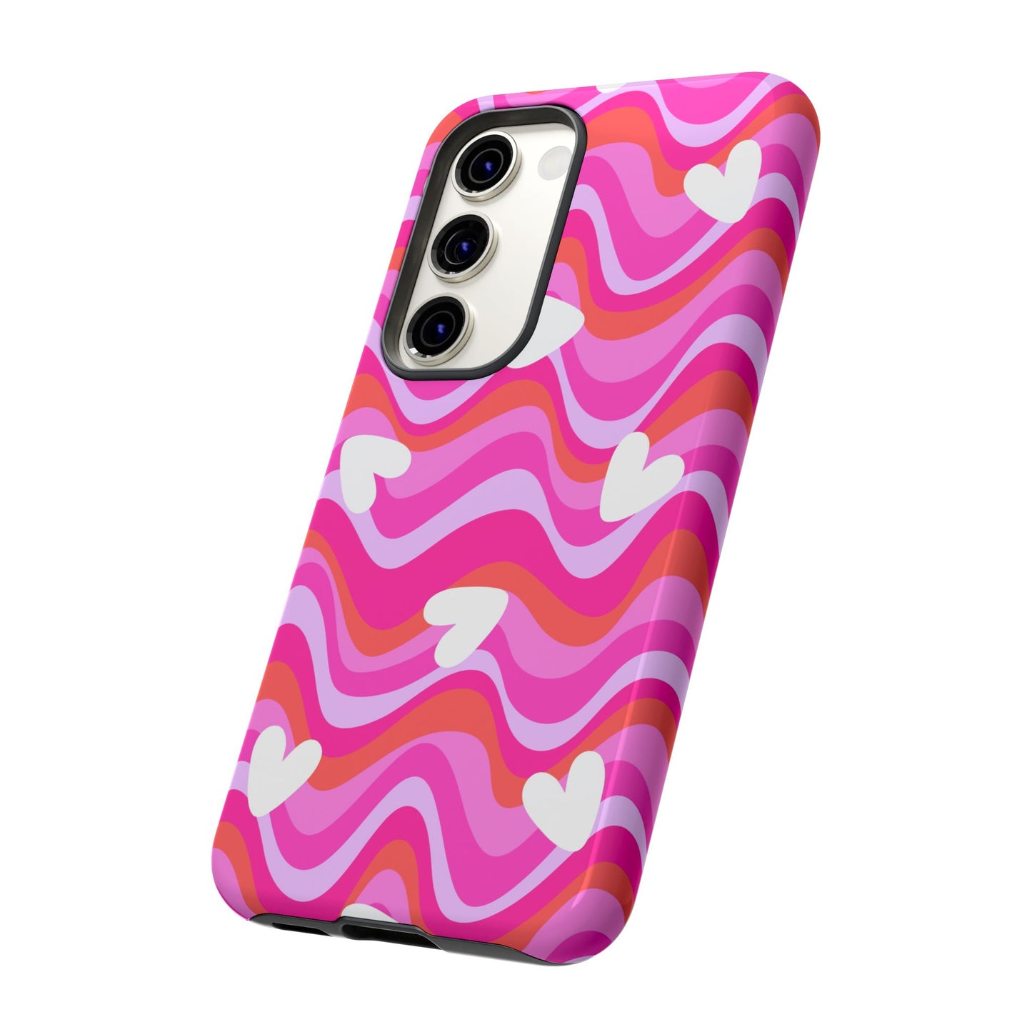 Colorful Heart Pattern Phone Case - Tough Cases