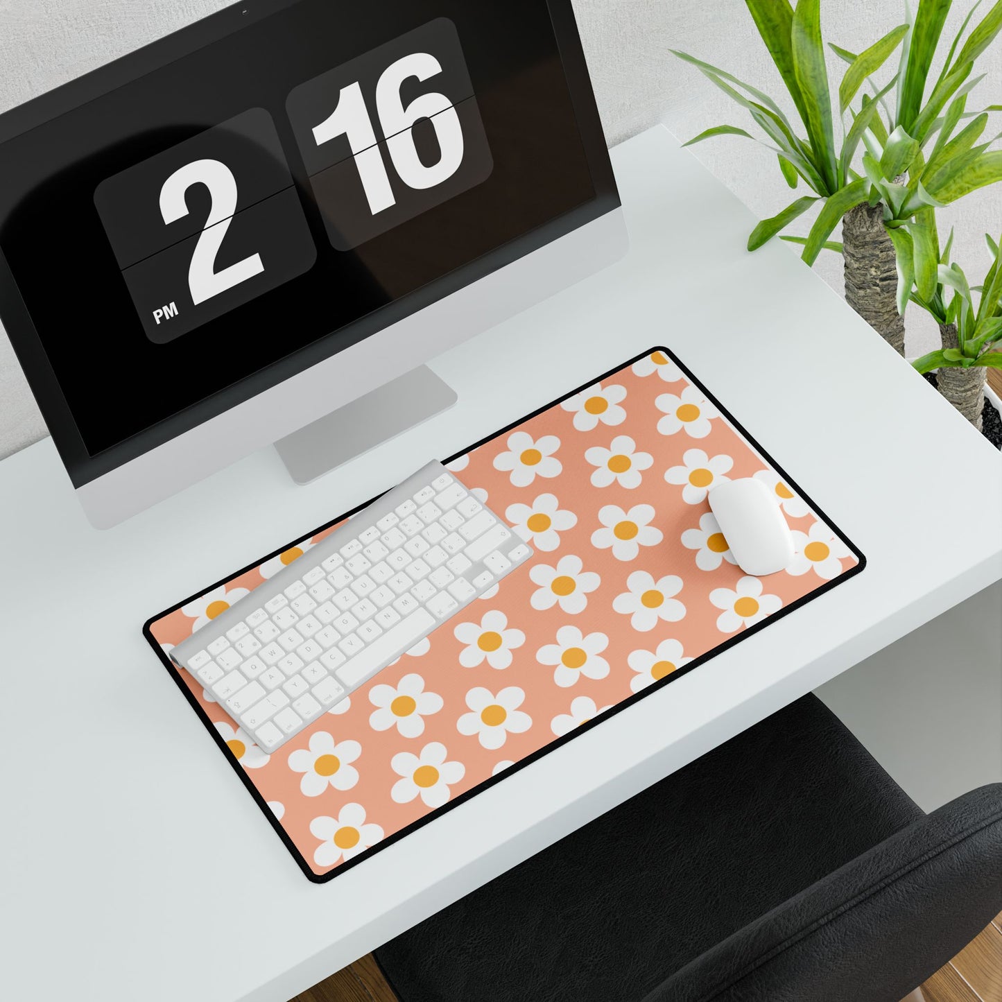 Desk Mats Floral Peach