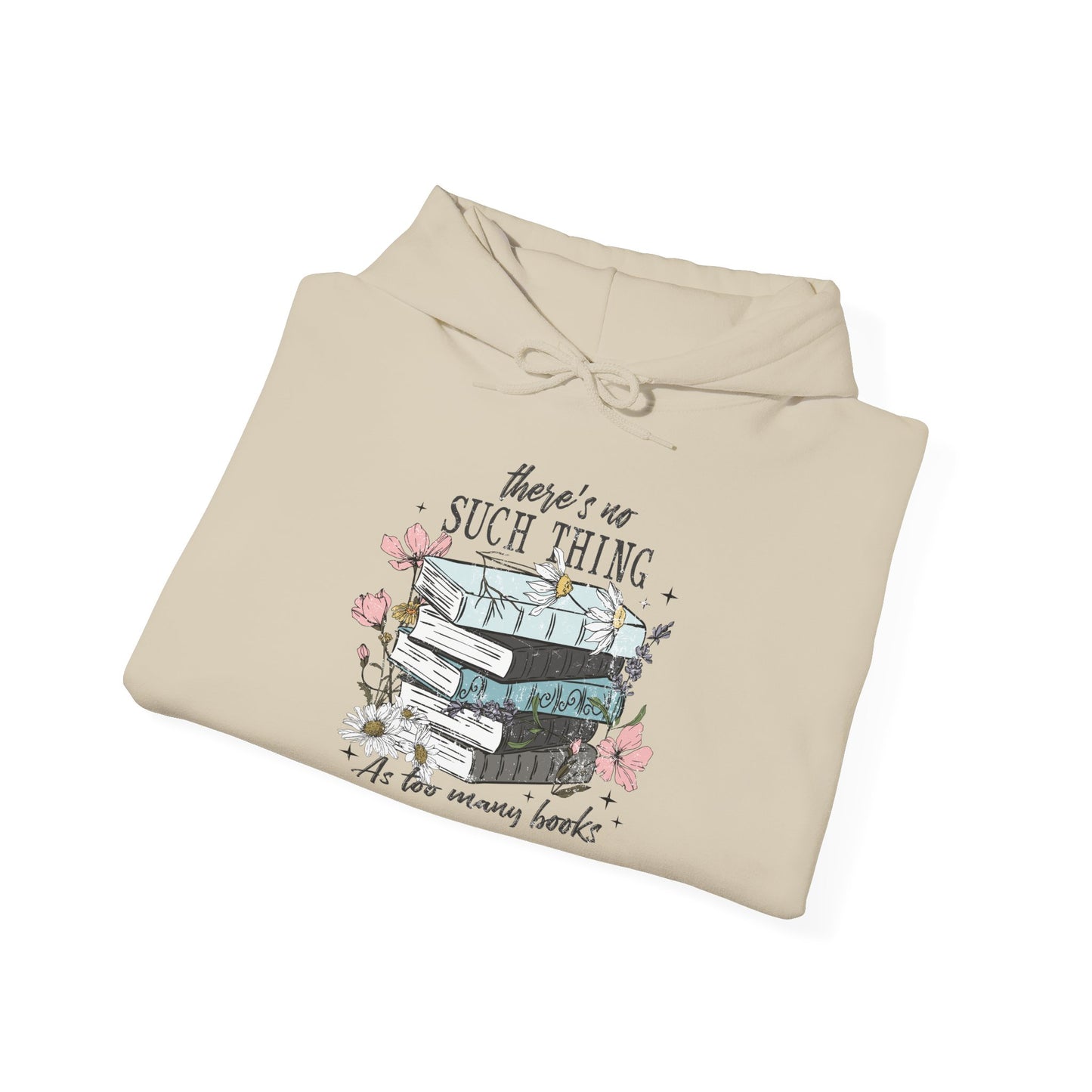 Cozy Book Lover's Hoodie - Unisex Heavy Blend Sweatshirt with Floral Book Design