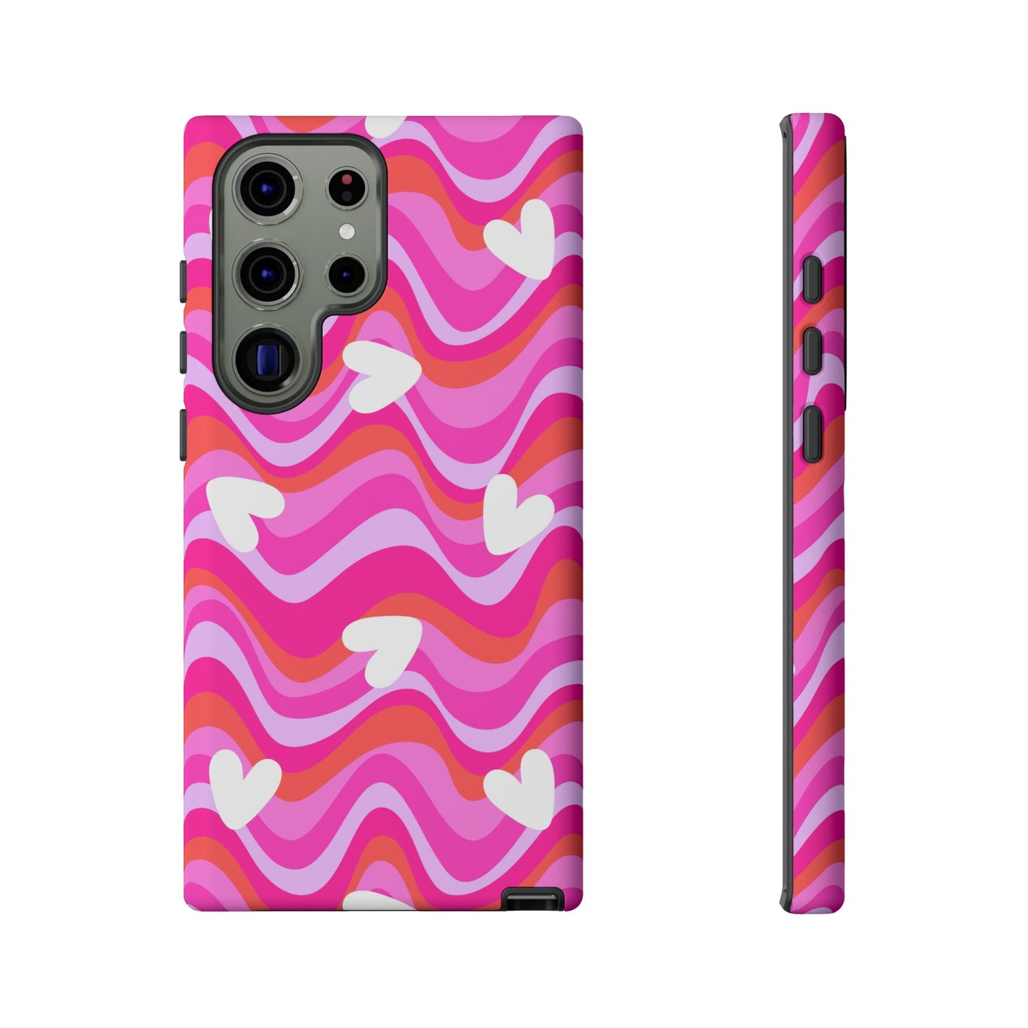 Colorful Heart Pattern Phone Case - Tough Cases