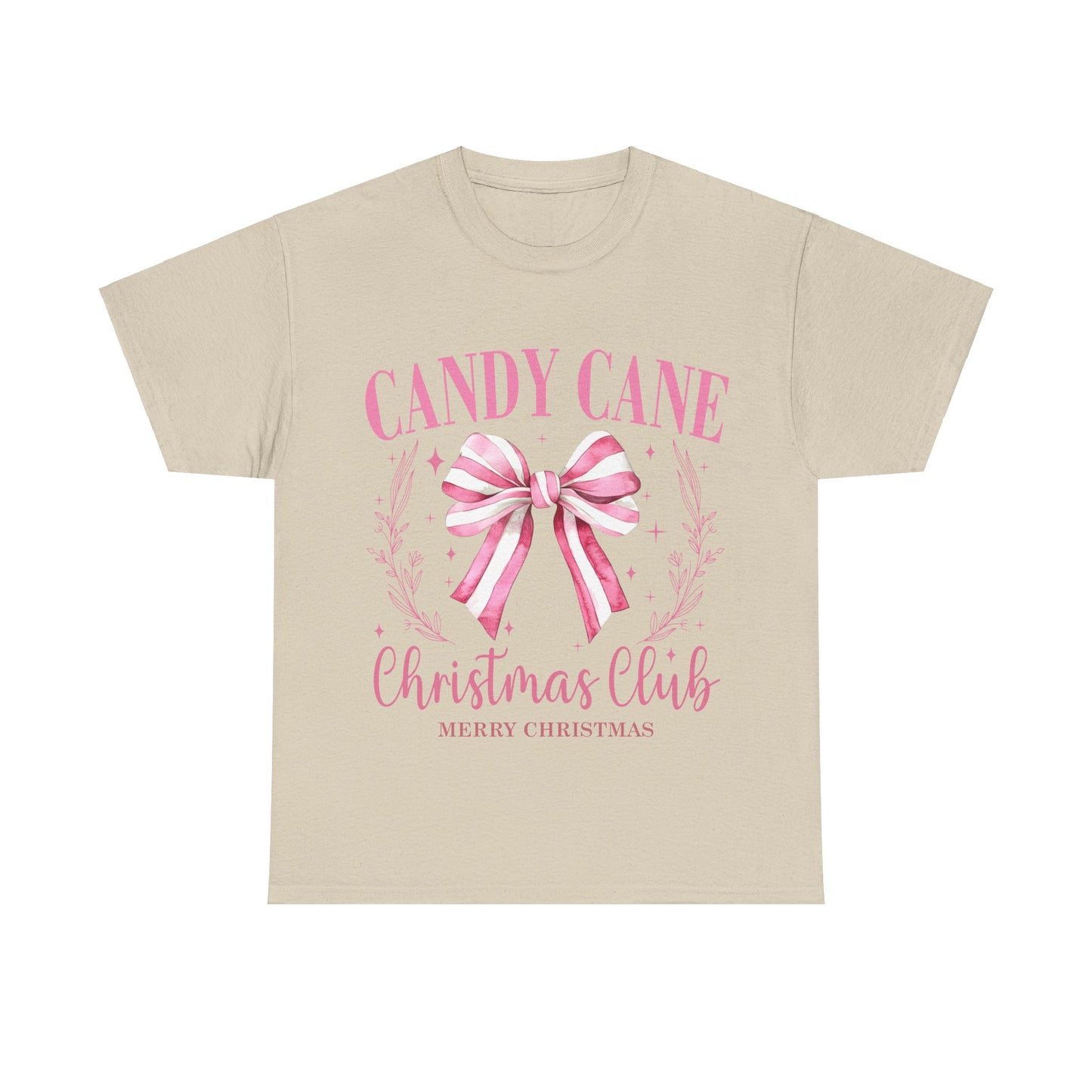 Unisex Heavy Cotton Tee - Candy Cane Christmas Club Shirt