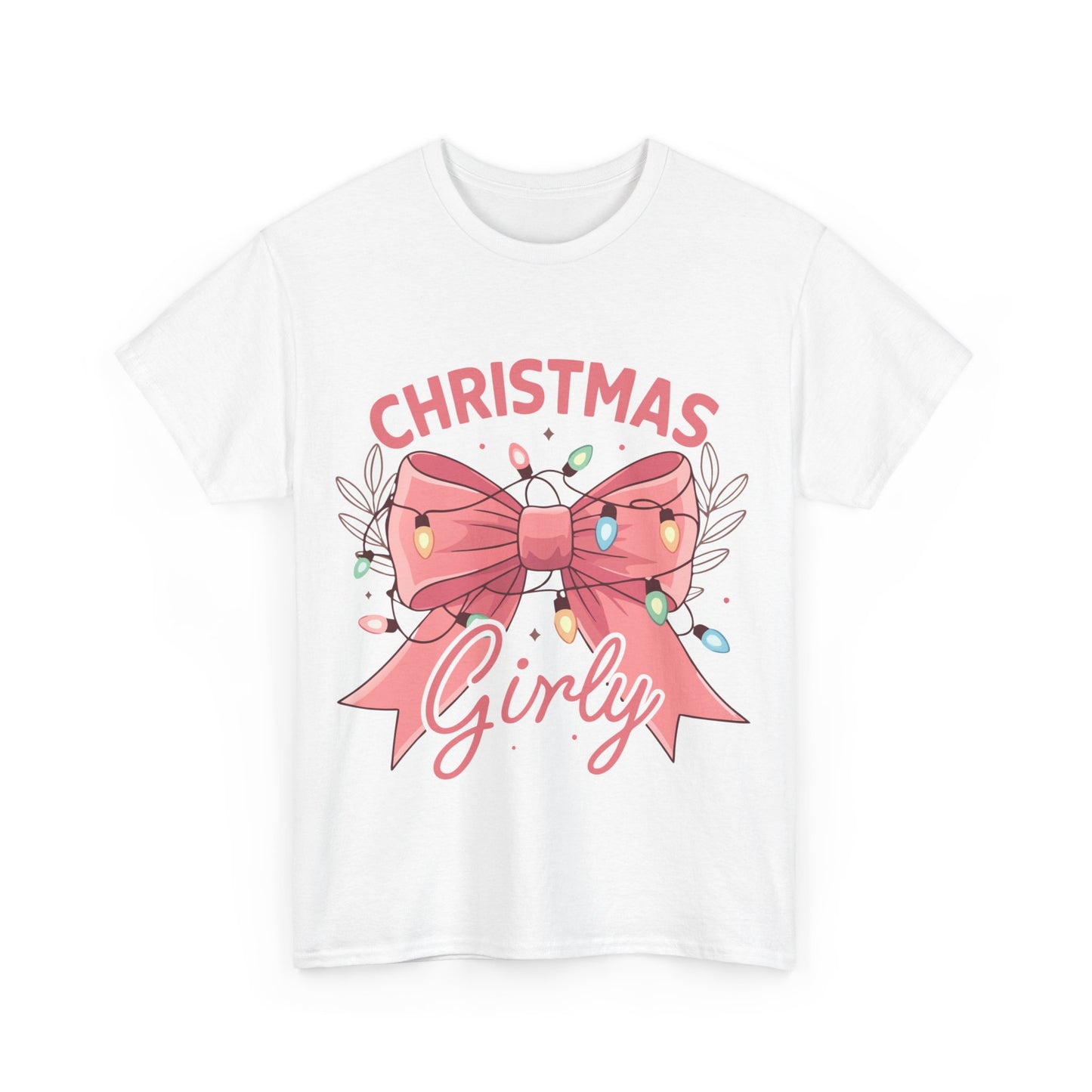 Cute Christmas Bow Unisex Heavy Cotton Tee