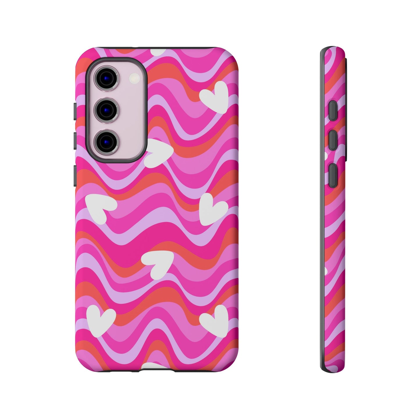 Colorful Heart Pattern Phone Case - Tough Cases