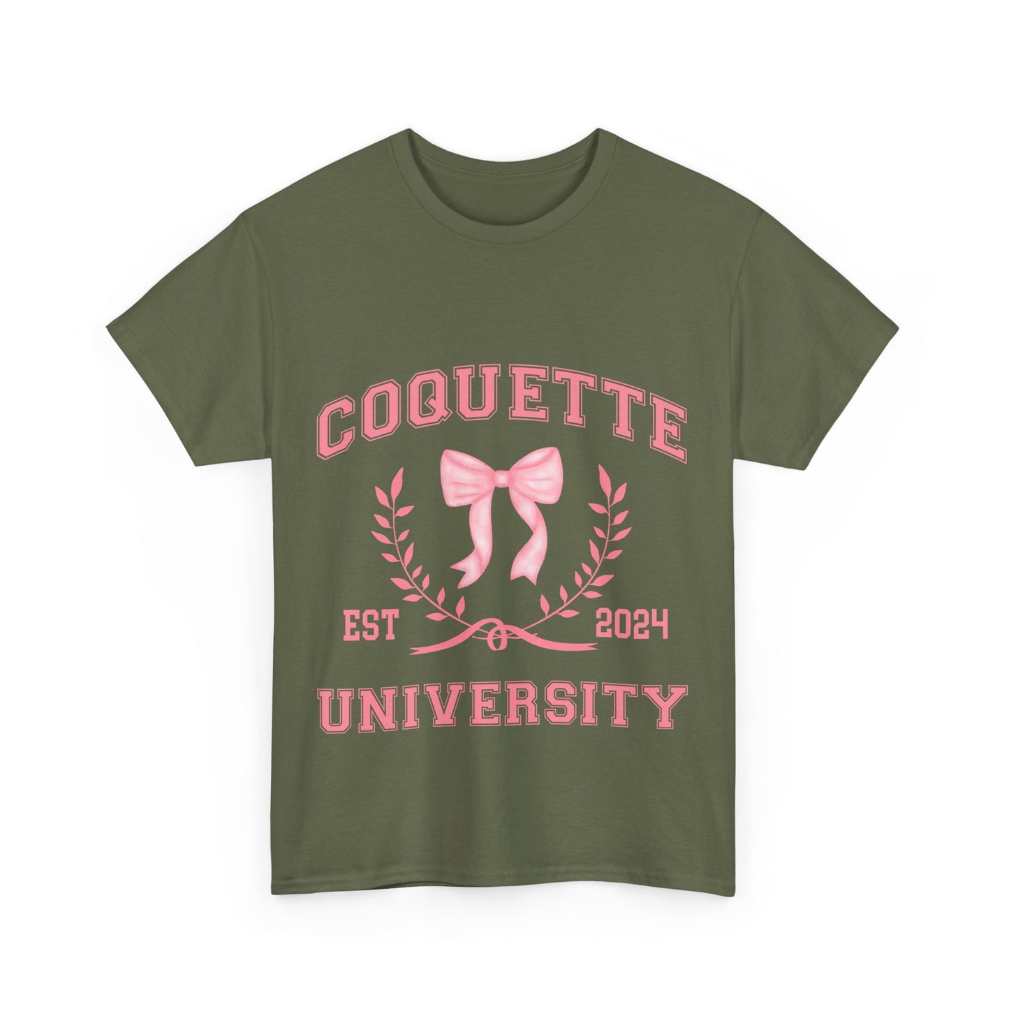 Coquette University Heavy Cotton Tee - Stylish College Shirt for Students