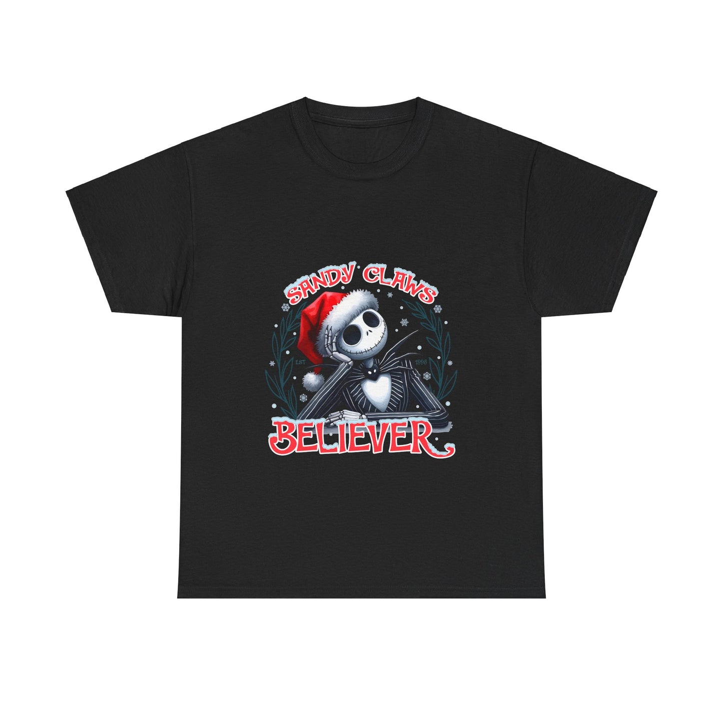 Unisex Heavy Cotton Tee - Sandy Claws Believer Holiday T-Shirt