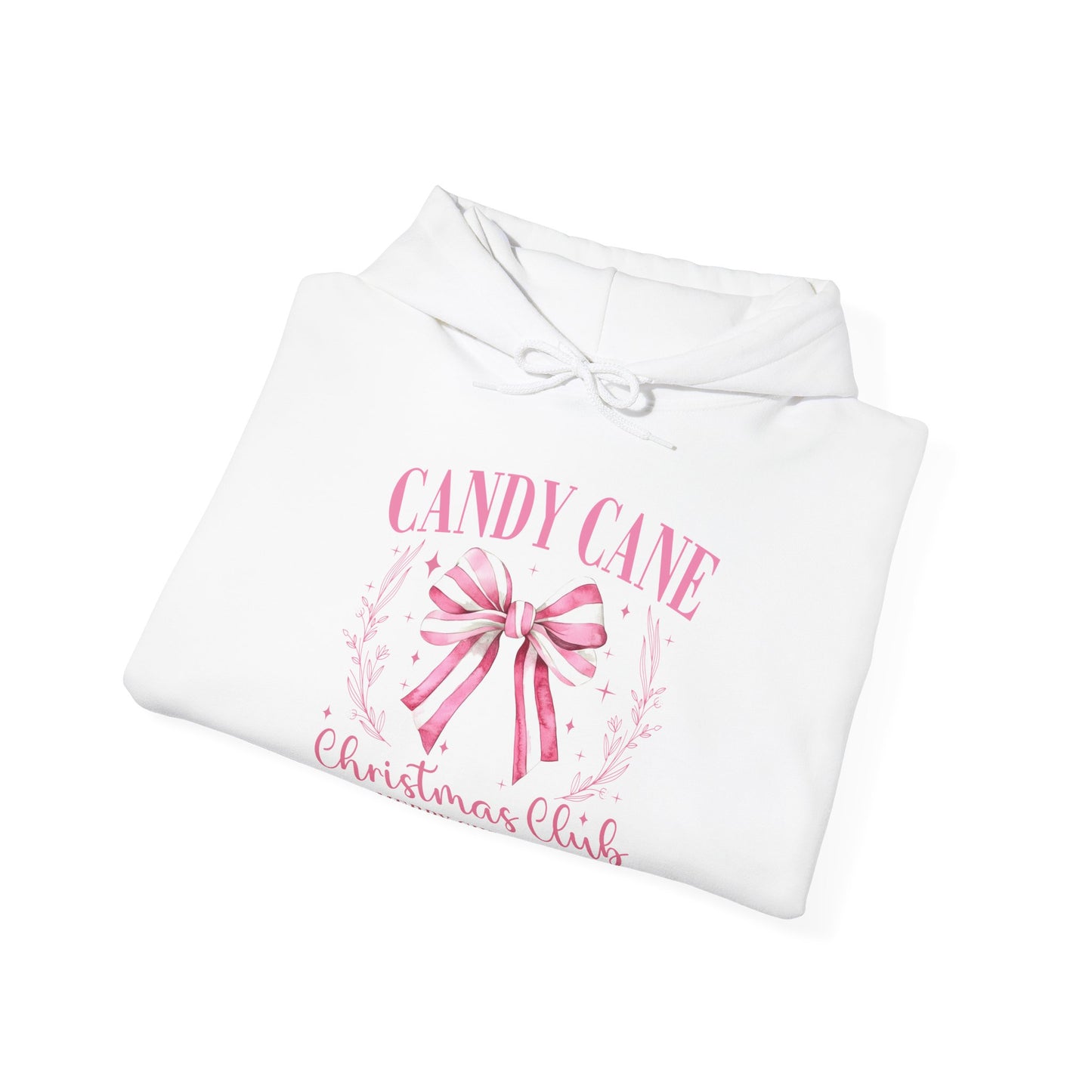 Candy Cane Christmas Club Hoodie | Unisex Heavy Blend Sweatshirt for Holiday Cheer