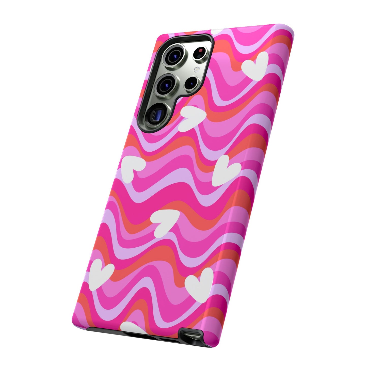 Colorful Heart Pattern Phone Case - Tough Cases