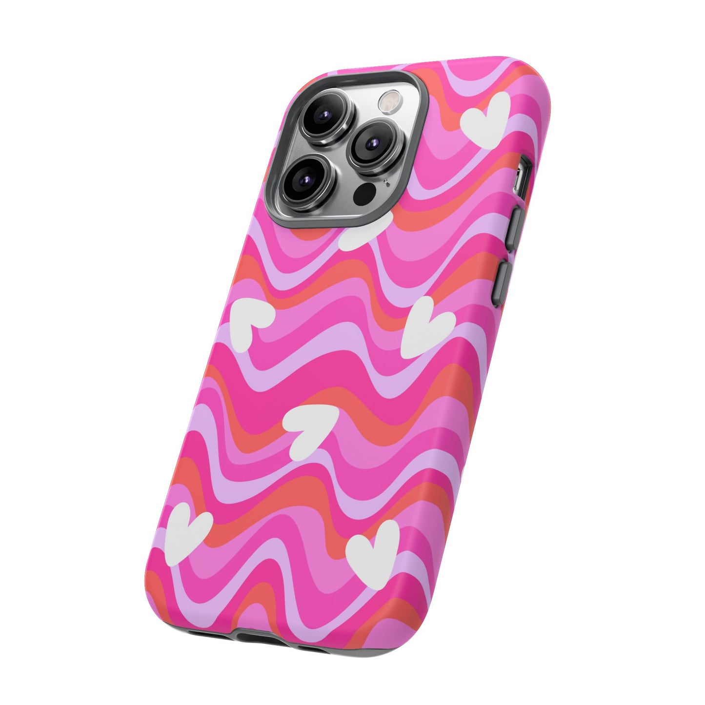 Colorful Heart Pattern Phone Case - Tough Cases