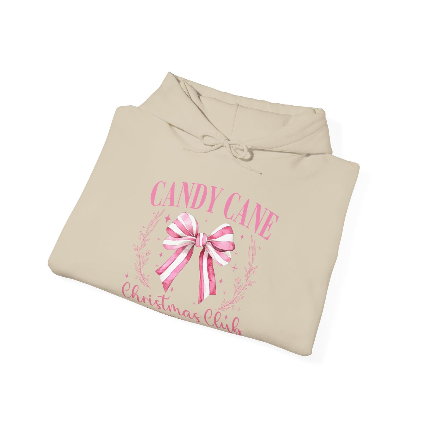 Candy Cane Christmas Club Hoodie | Unisex Heavy Blend Sweatshirt for Holiday Cheer