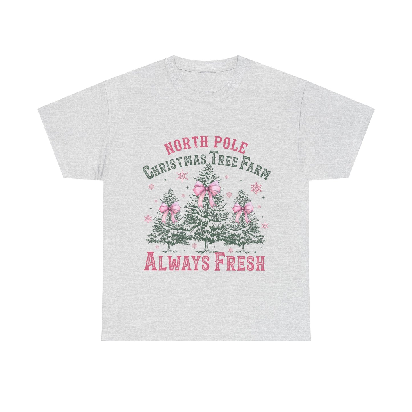 North Pole Christmas Tree Farm Unisex Heavy Cotton Tee – Always Fresh Holiday Shirt