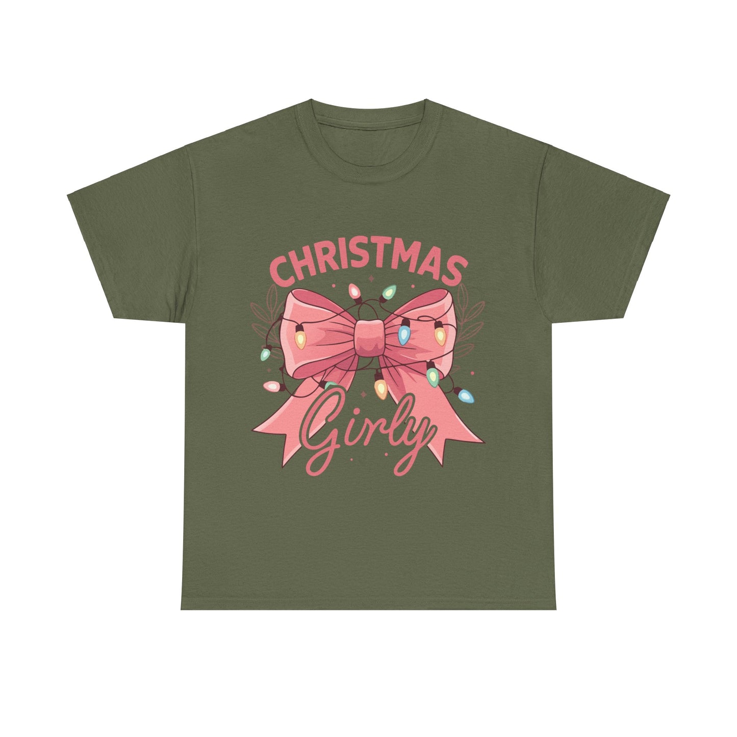 Cute Christmas Bow Unisex Heavy Cotton Tee