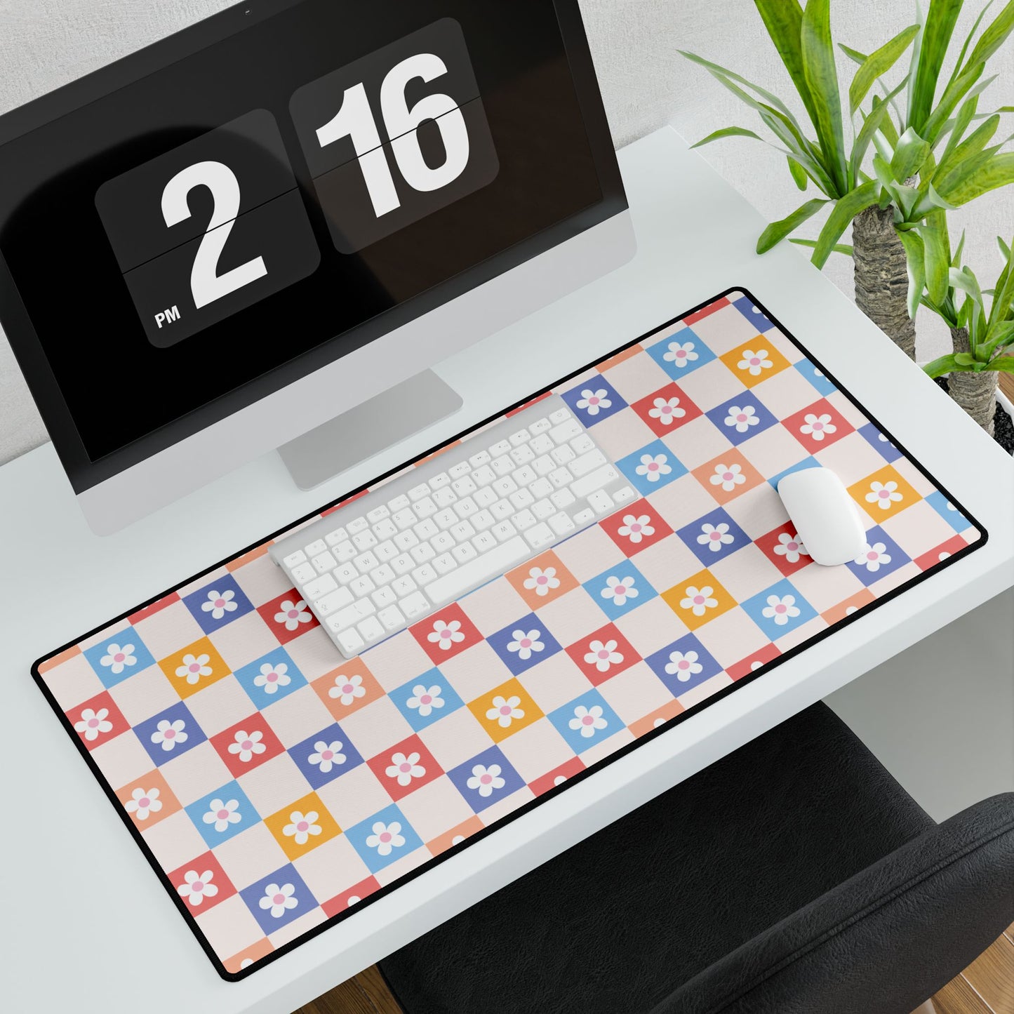 Desk Mats Flower checkers