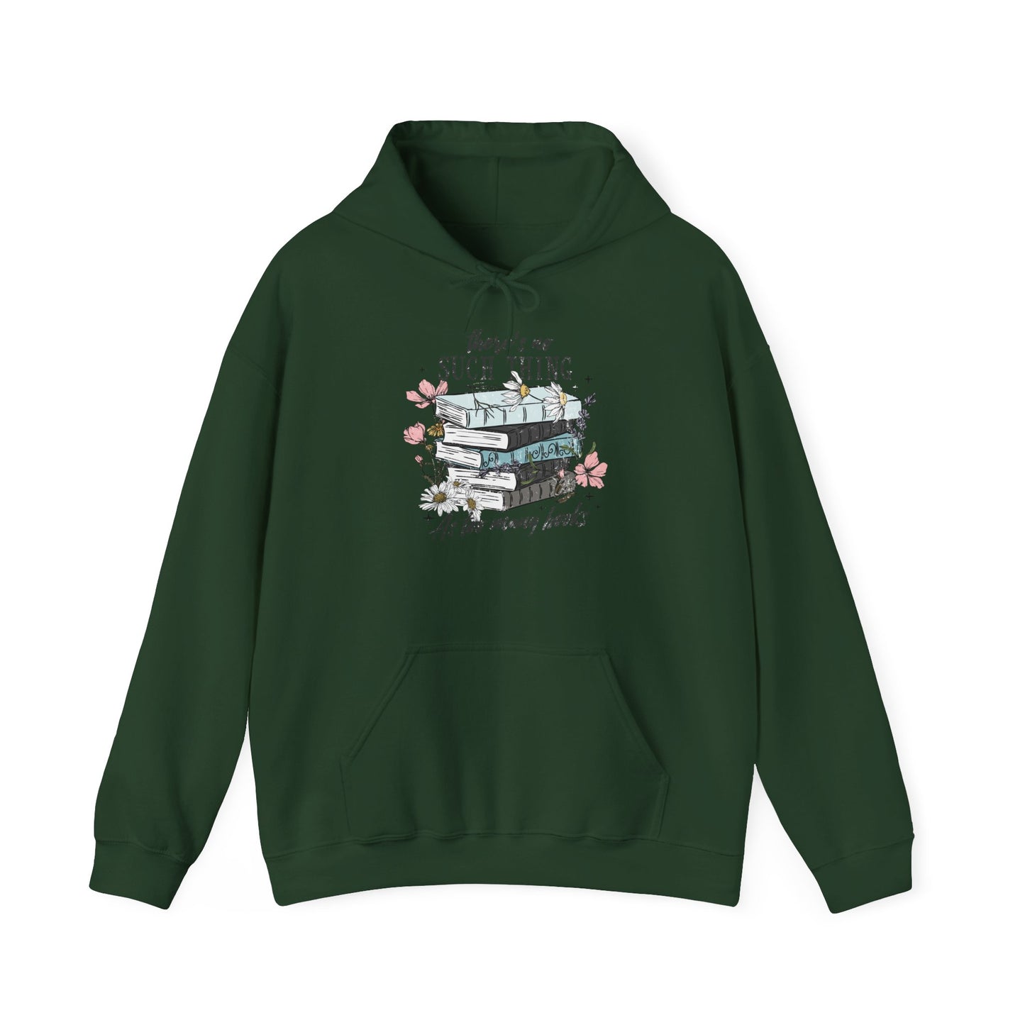 Cozy Book Lover's Hoodie - Unisex Heavy Blend Sweatshirt with Floral Book Design