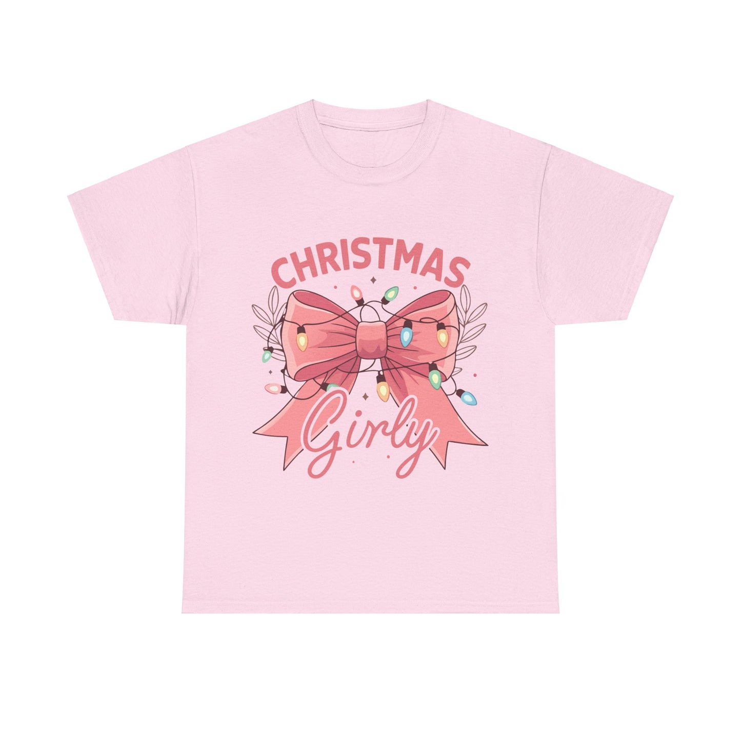 Cute Christmas Bow Unisex Heavy Cotton Tee