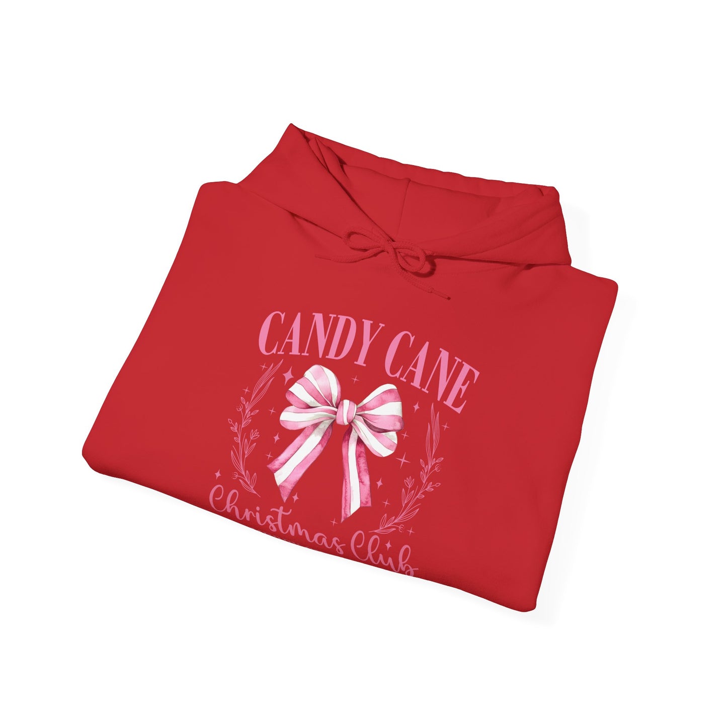 Candy Cane Christmas Club Hoodie | Unisex Heavy Blend Sweatshirt for Holiday Cheer