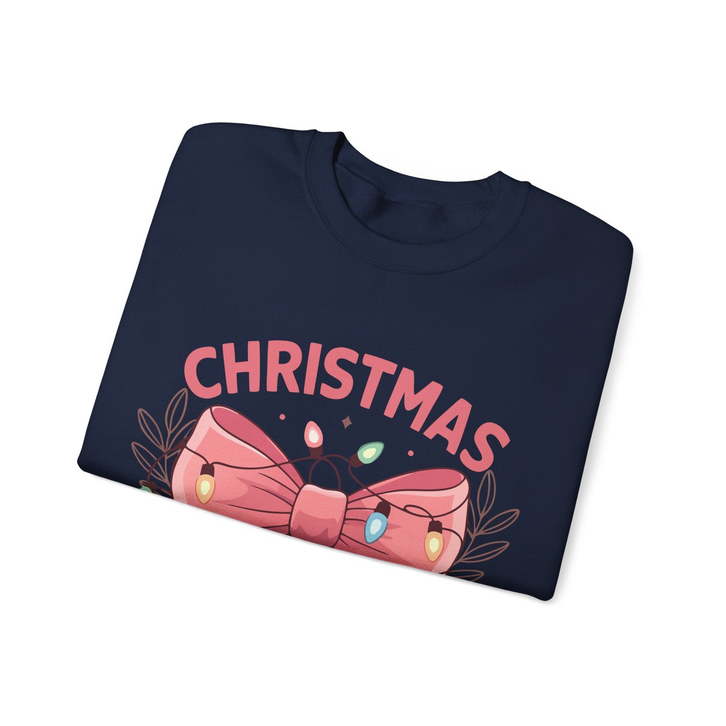 Girly Christmas Lights Crewneck Sweatshirt - Holiday Fashion for Festive Vibes