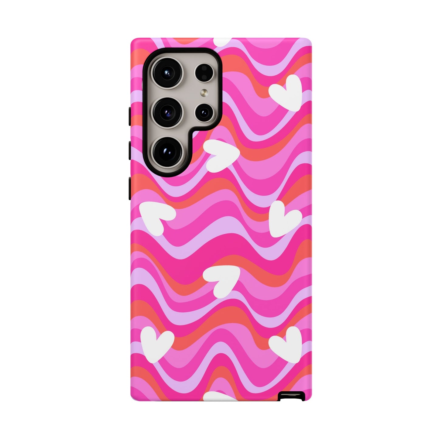 Colorful Heart Pattern Phone Case - Tough Cases